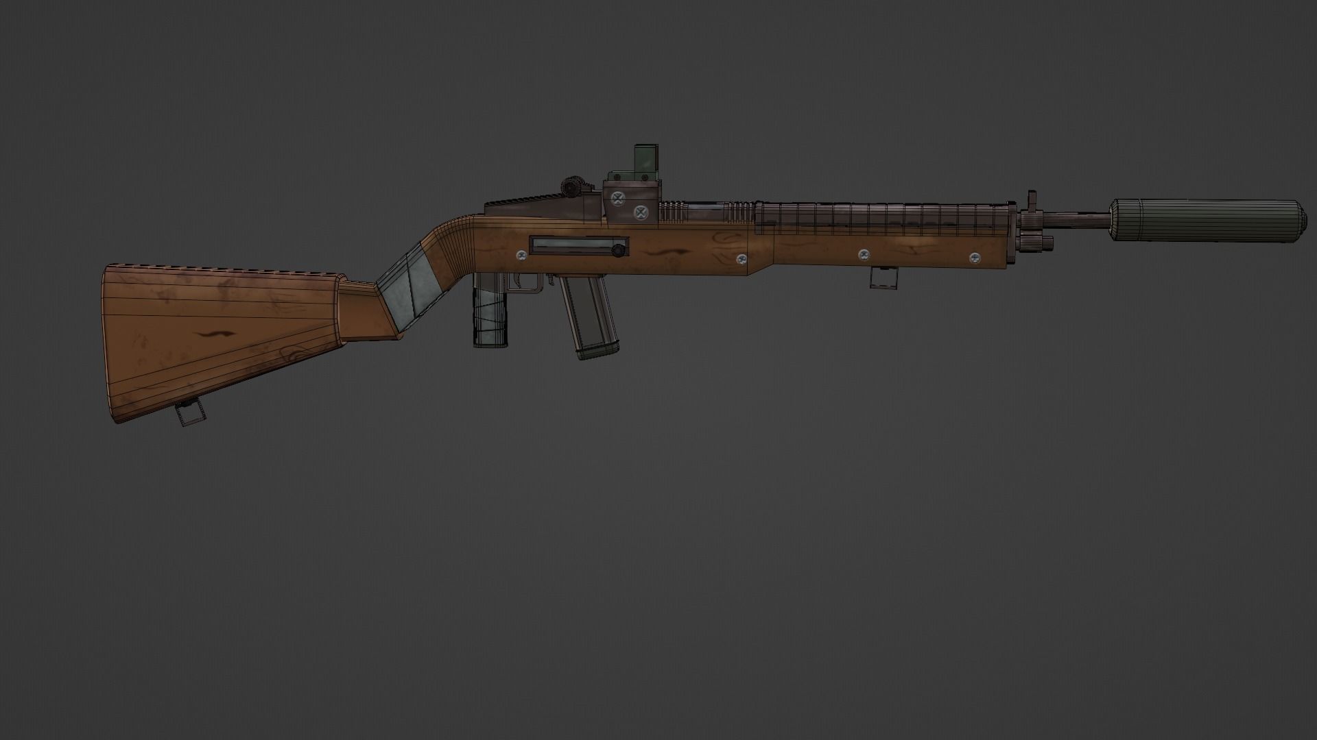 stylized weapon Low-poly 3D model_5