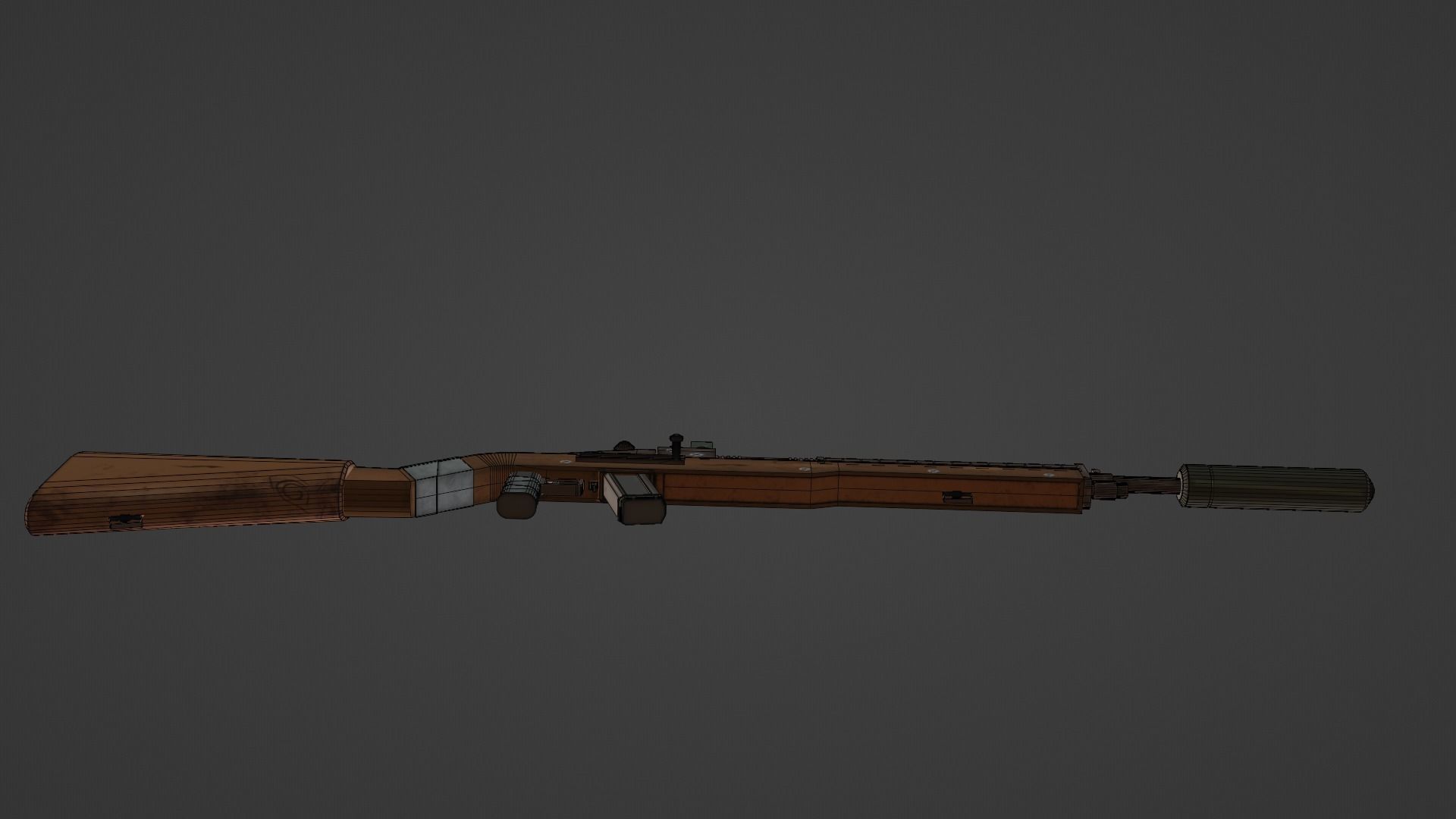 stylized weapon Low-poly 3D model_7