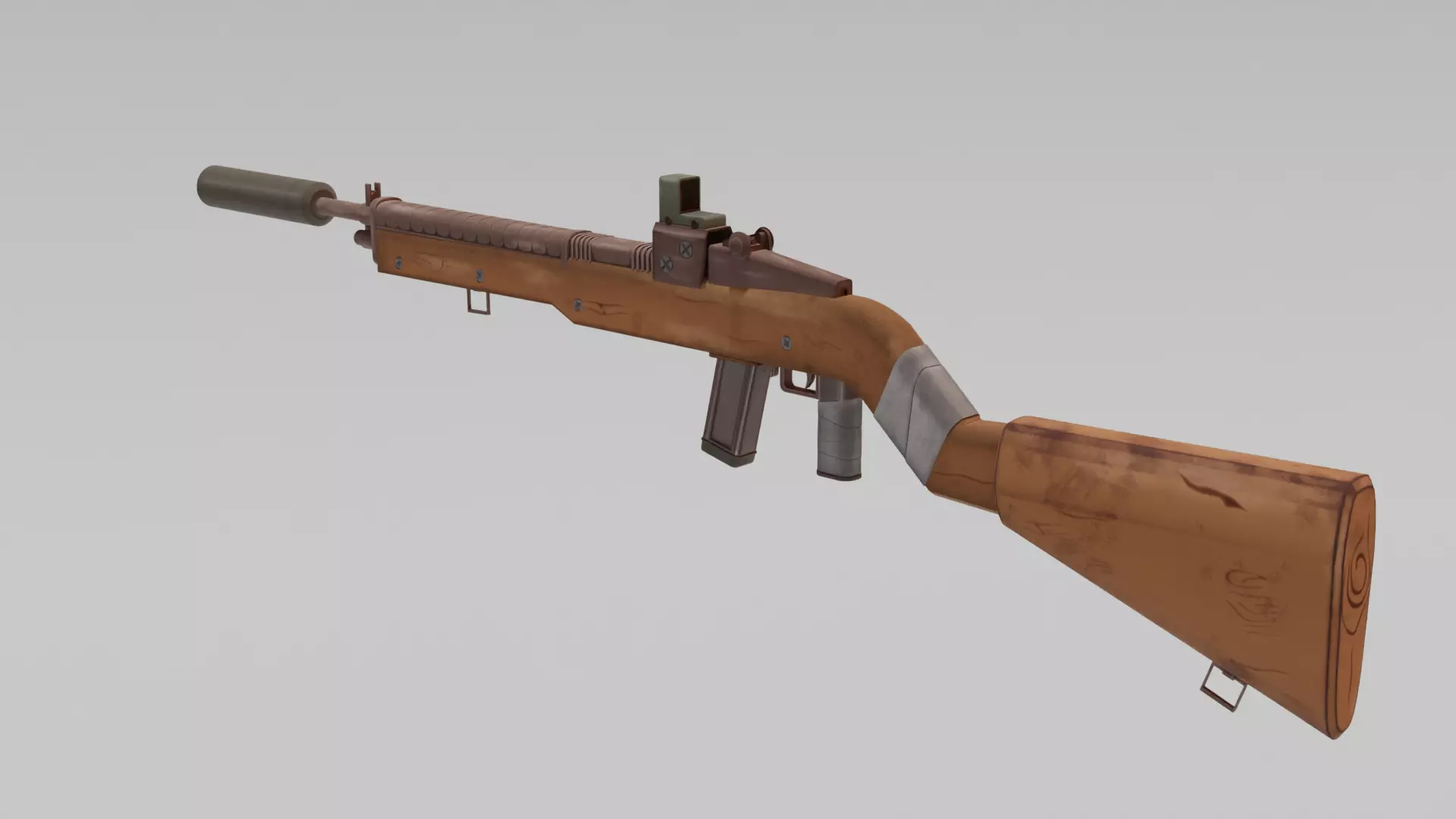 stylized weapon Low-poly 3D model_0