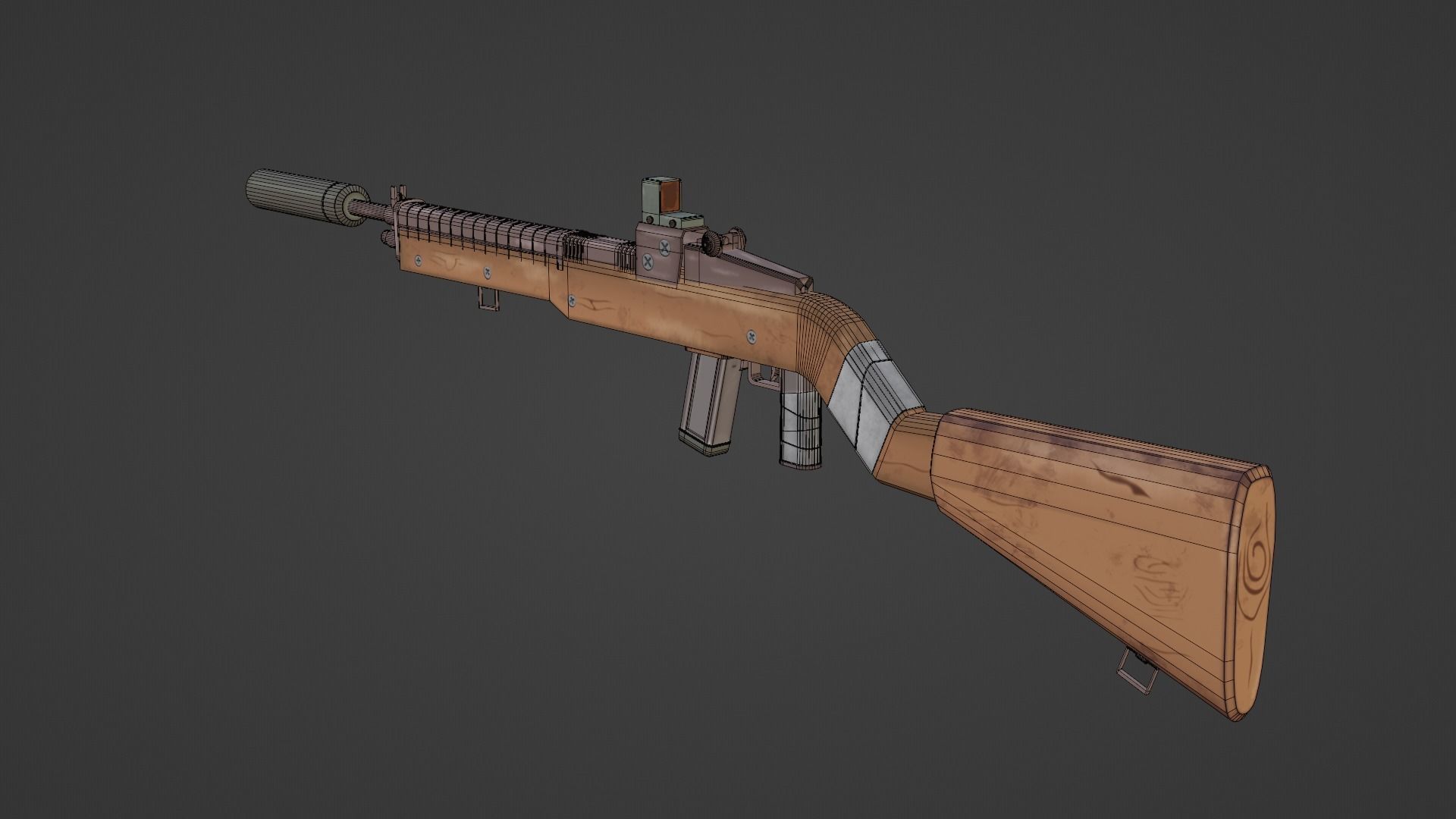 stylized weapon Low-poly 3D model_8