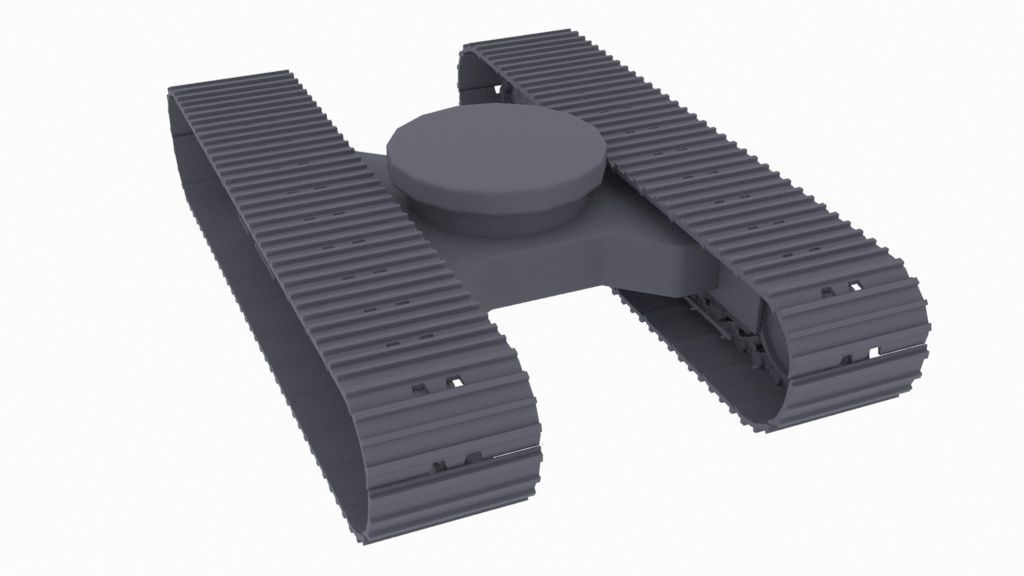 excavator tracks Low-poly 3D model_13