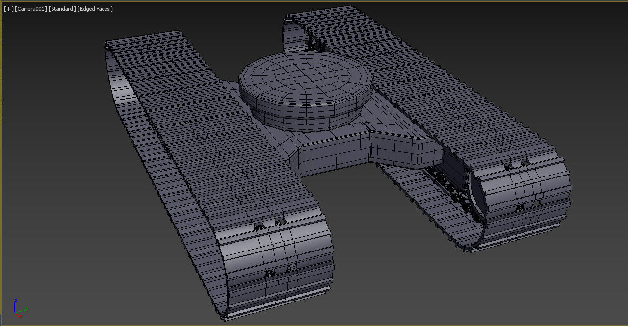 excavator tracks Low-poly 3D model_9
