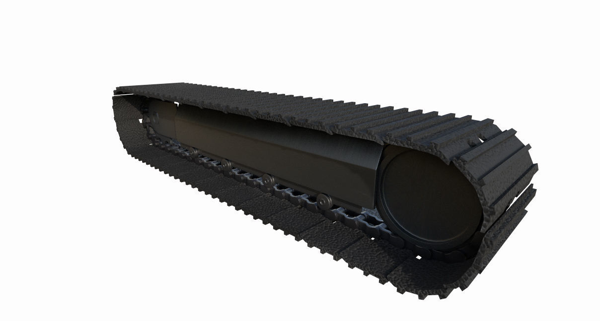 excavator tracks Low-poly 3D model_3