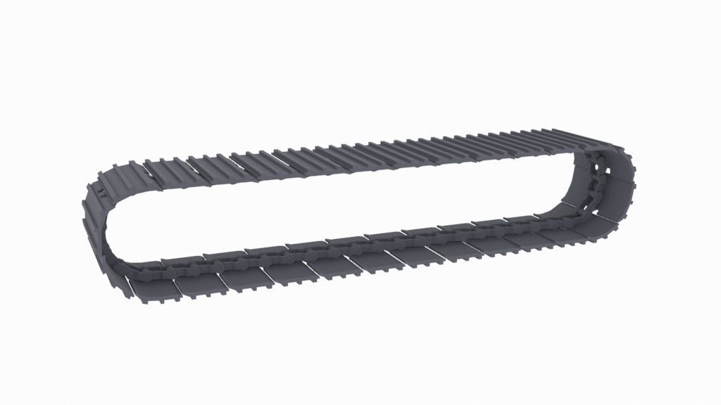 excavator tracks Low-poly 3D model_10