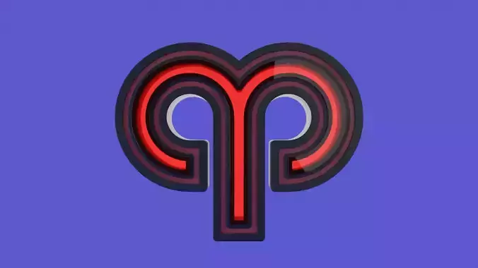 Fully Animated 3D Astrological Aries Sign Icon