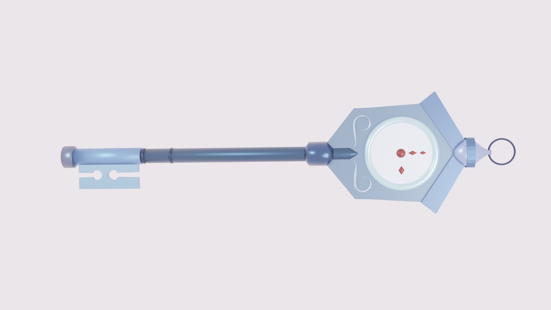 Gate of the Clock Key Low-poly 3D model_1