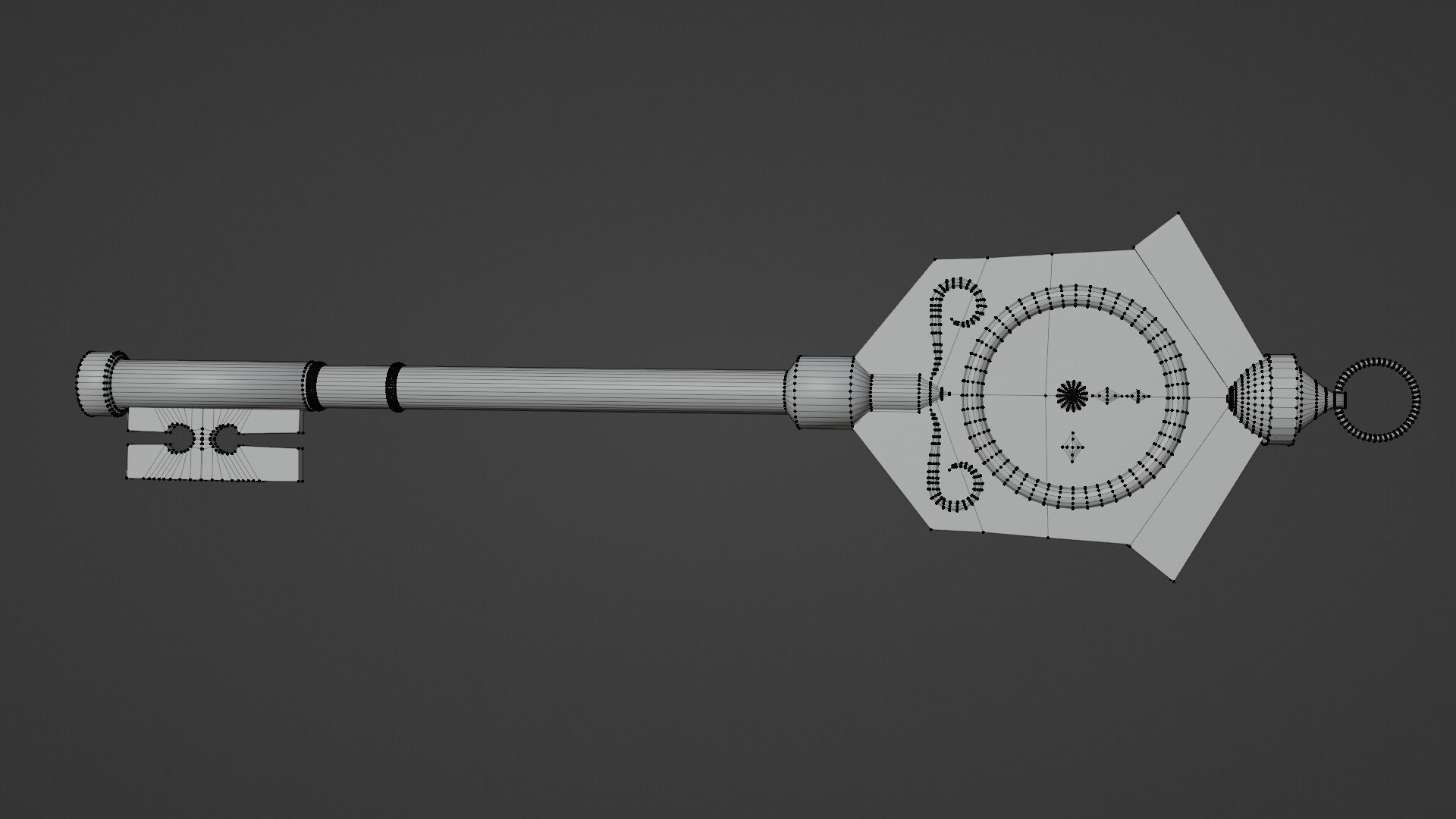 Gate of the Clock Key Low-poly 3D model_5