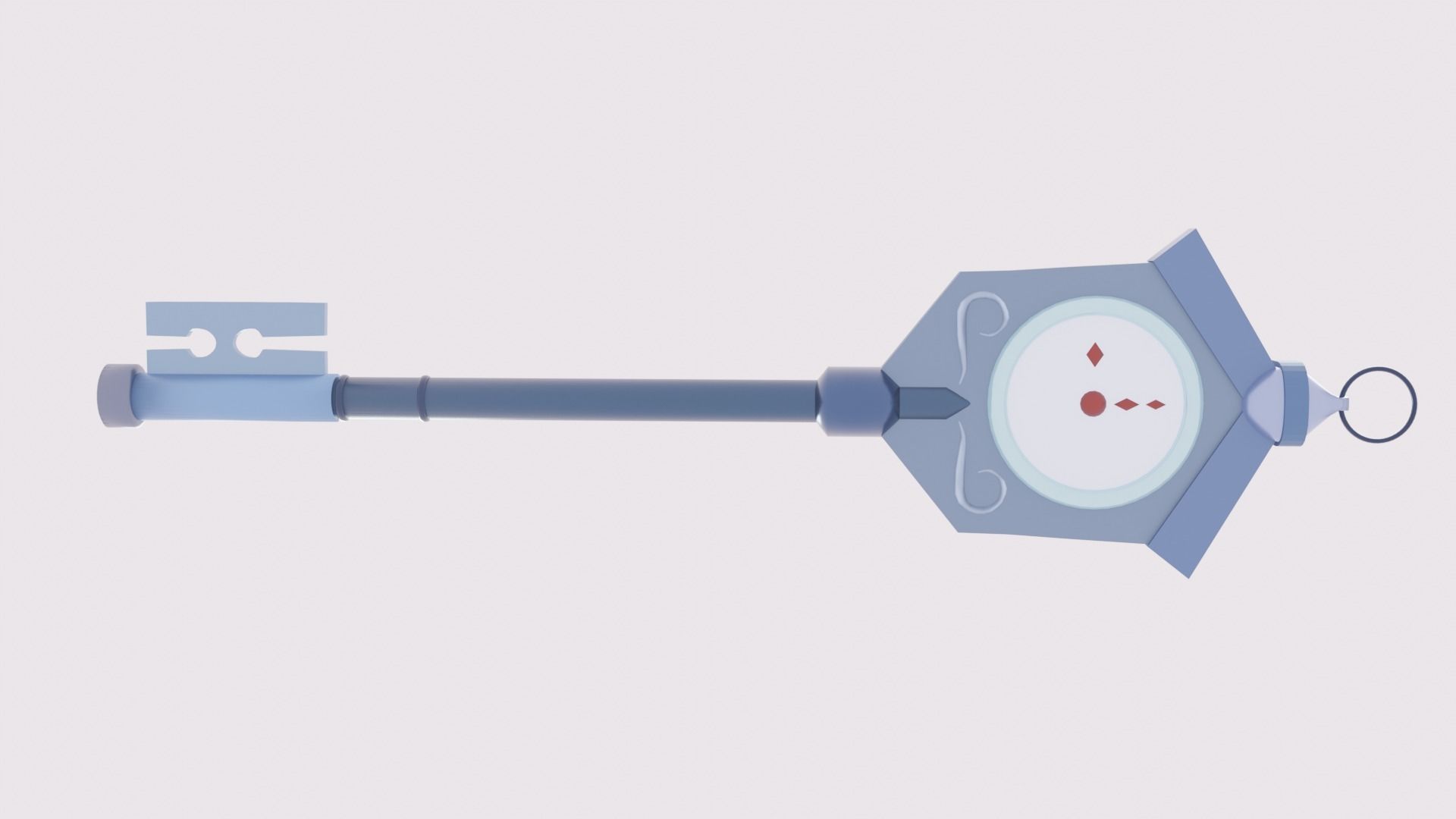 Gate of the Clock Key Low-poly 3D model_2