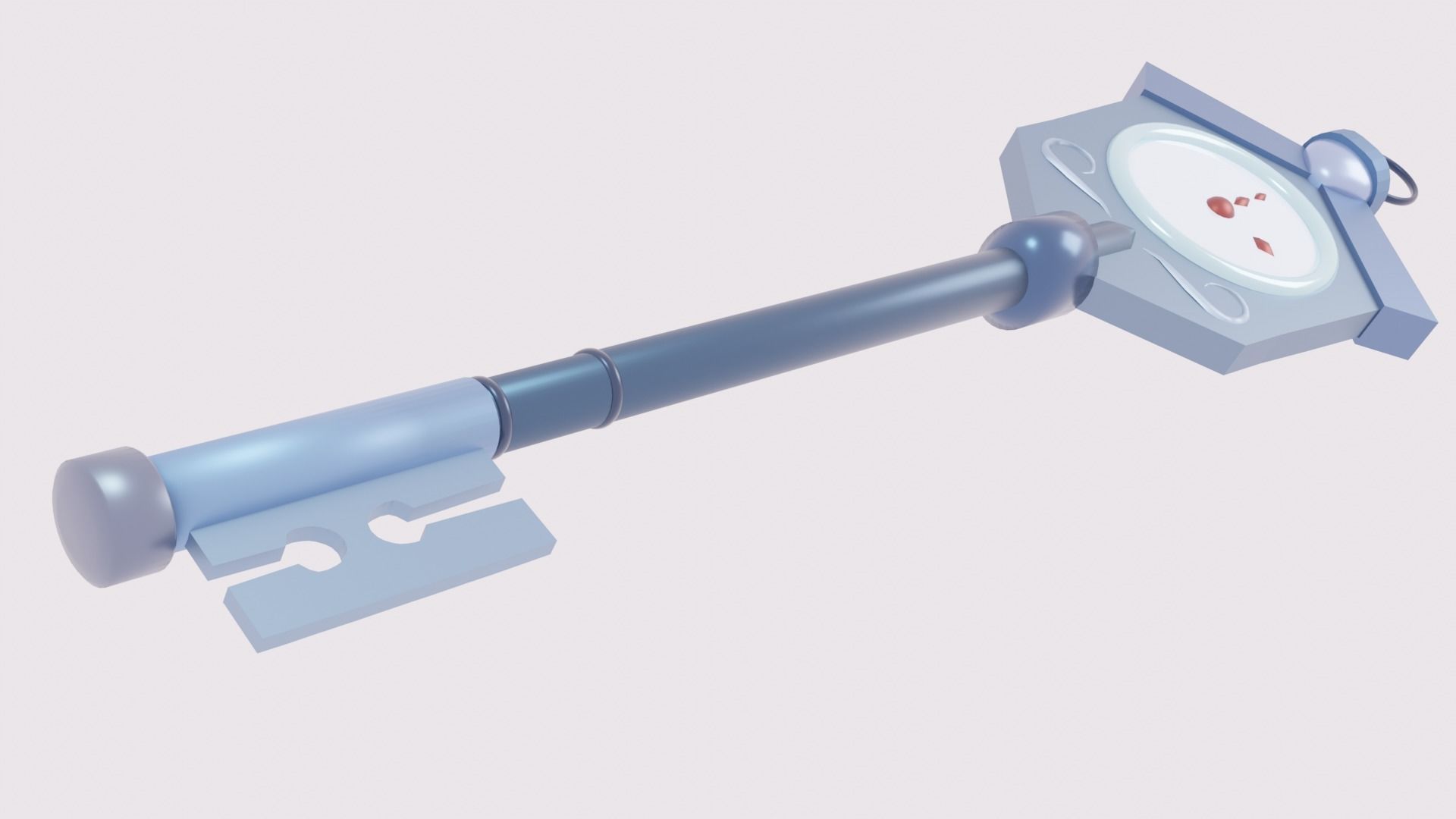 Gate of the Clock Key Low-poly 3D model_4