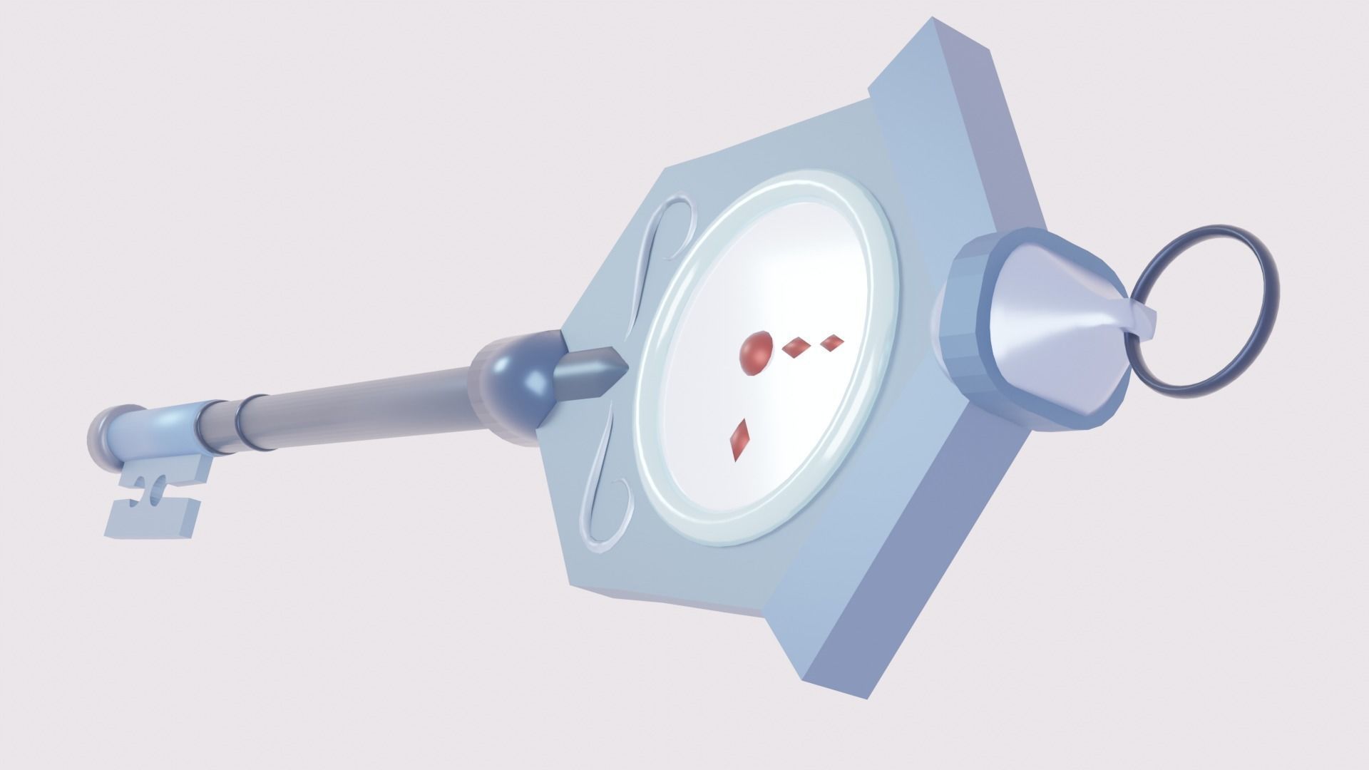 Gate of the Clock Key Low-poly 3D model_3