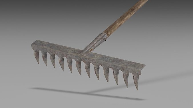 Old Rake Low-poly 3D model