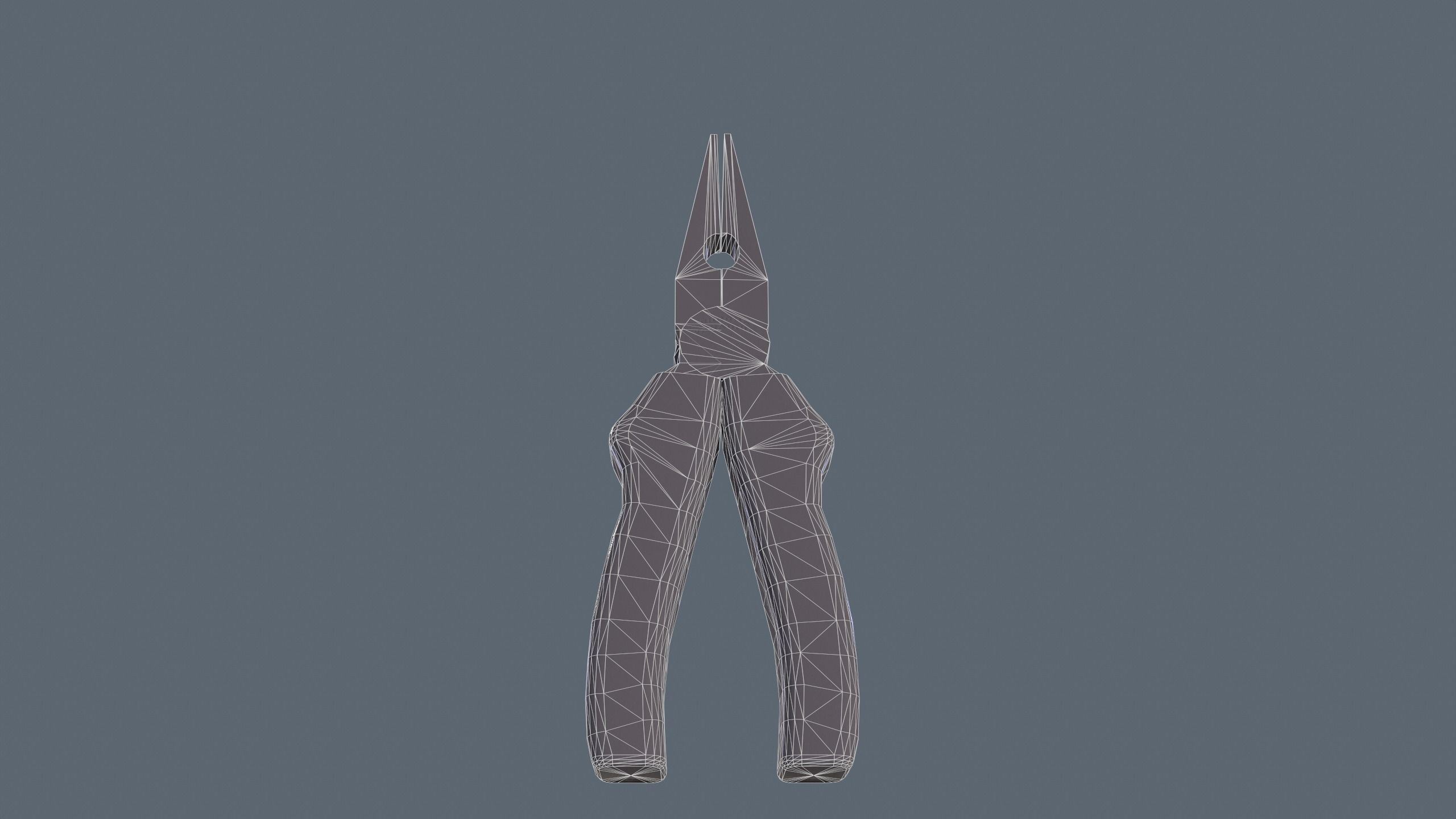 nose pliers Low-poly 3D model_13