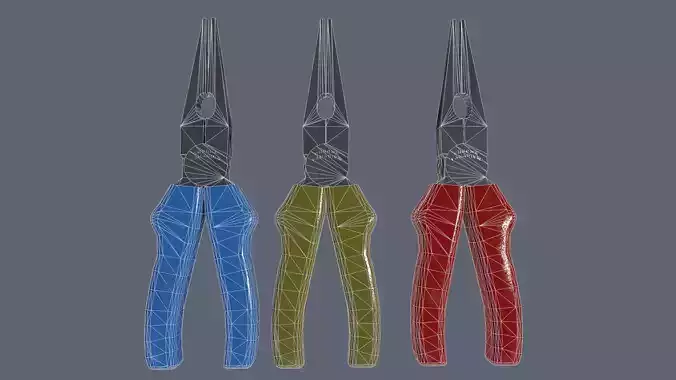 nose pliers Low-poly 3D model