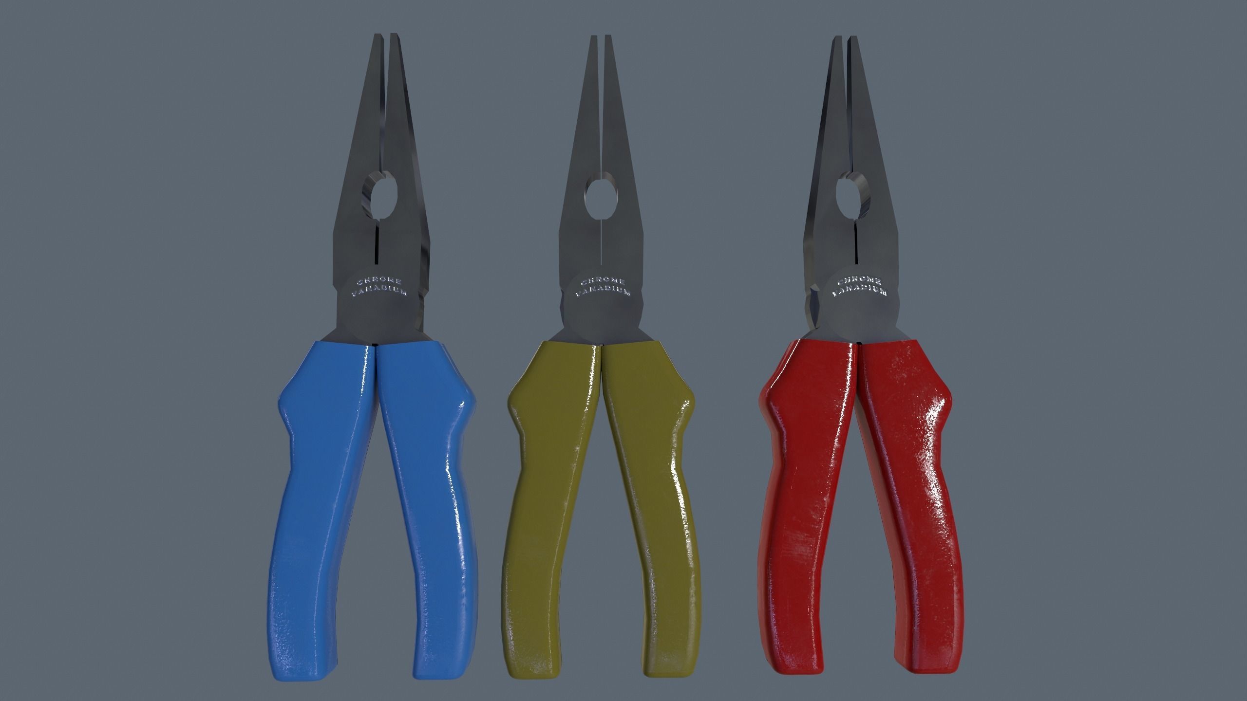 nose pliers Low-poly 3D model_2