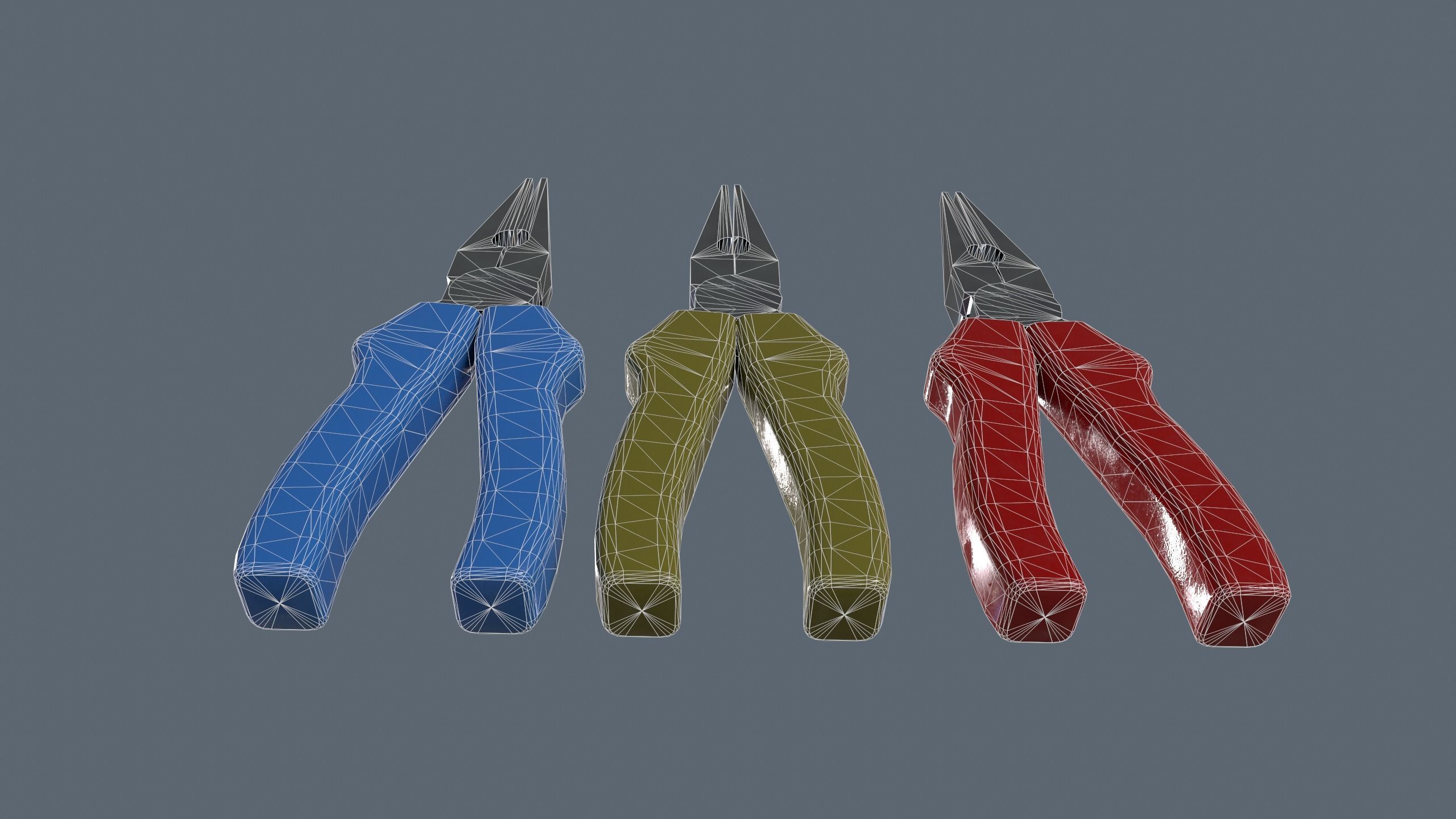 nose pliers Low-poly 3D model_8