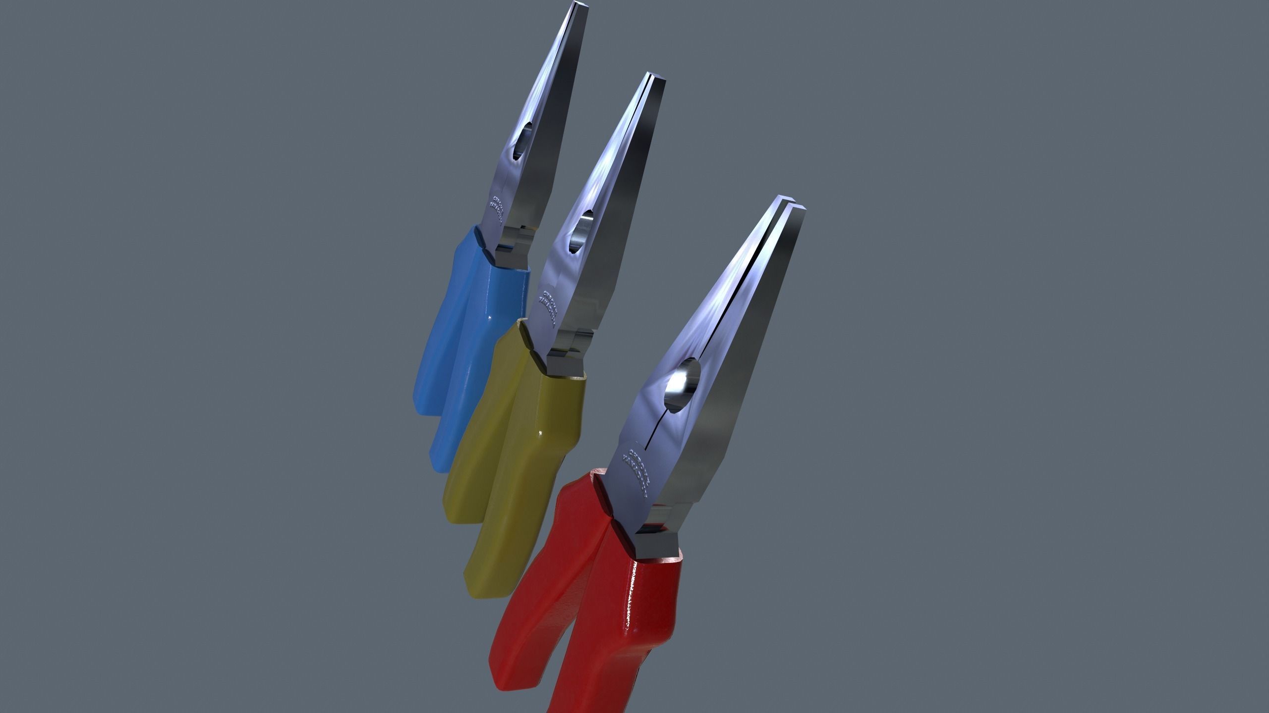 nose pliers Low-poly 3D model_5