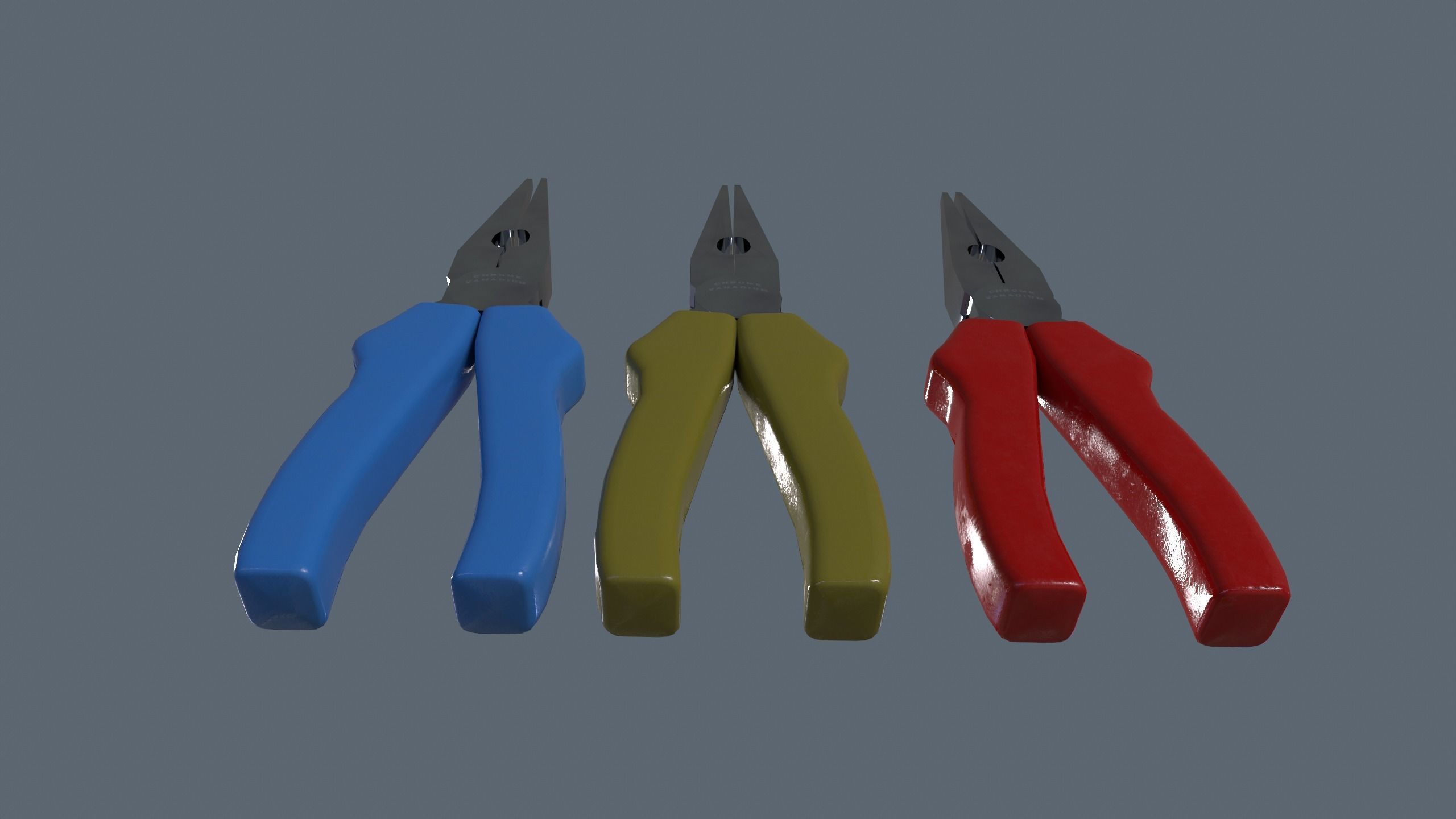 nose pliers Low-poly 3D model_4