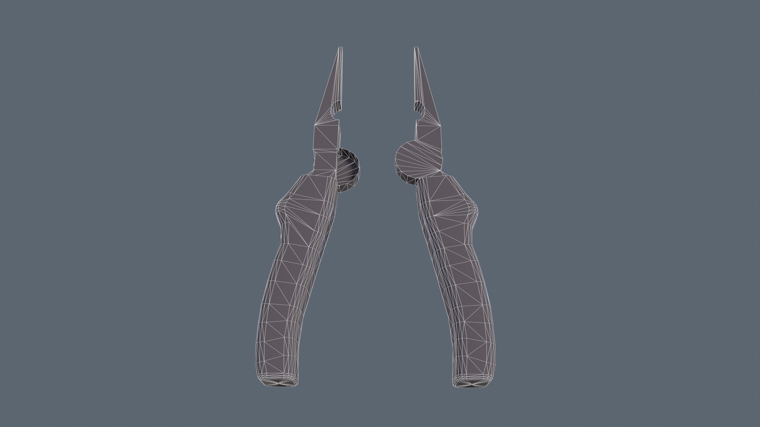 nose pliers Low-poly 3D model_14