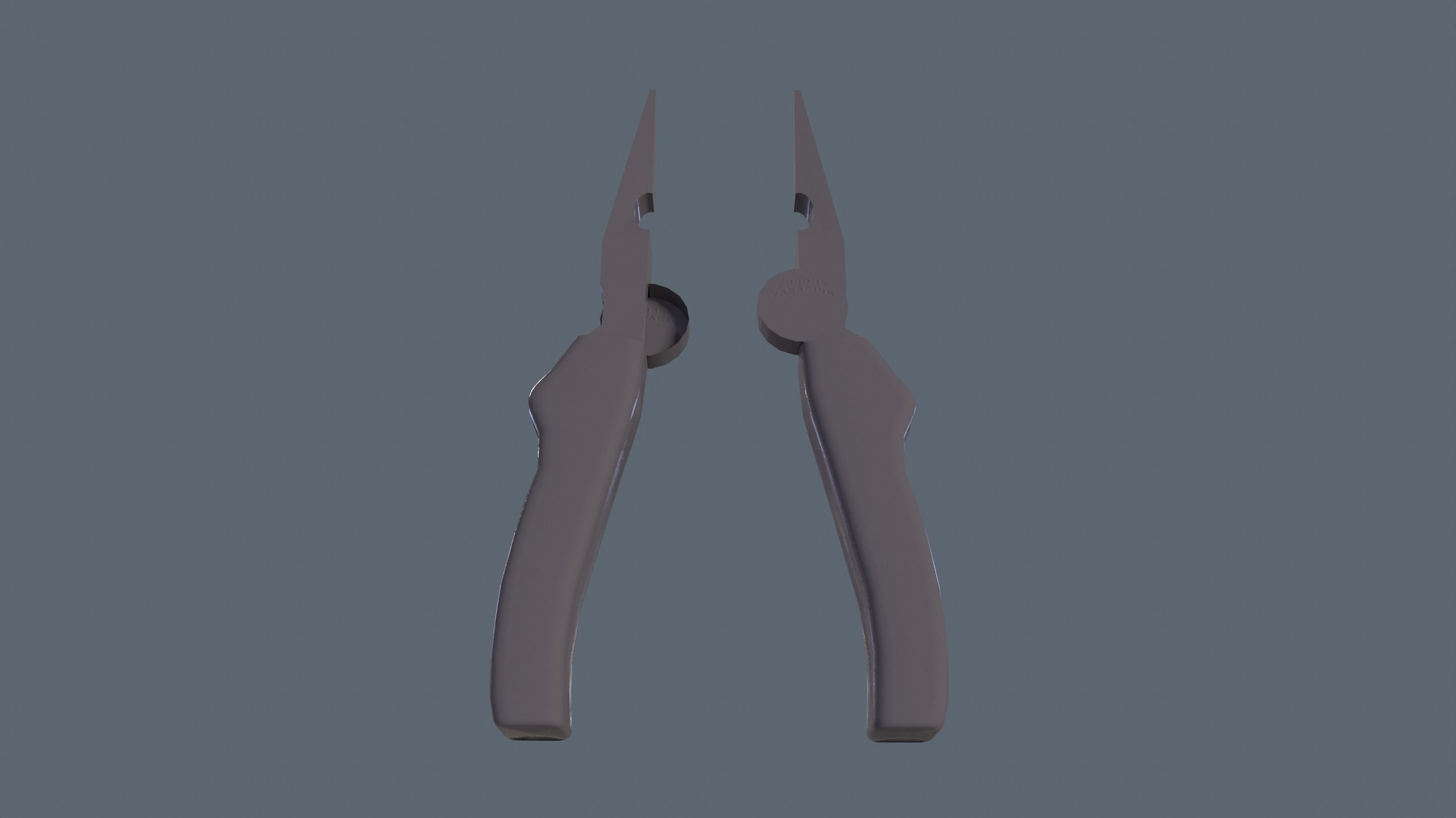 nose pliers Low-poly 3D model_15