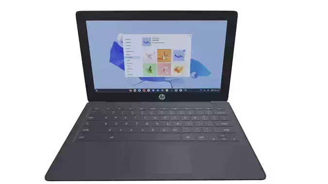 HP Chrome Book  3D Model VR Low-poly 3D model