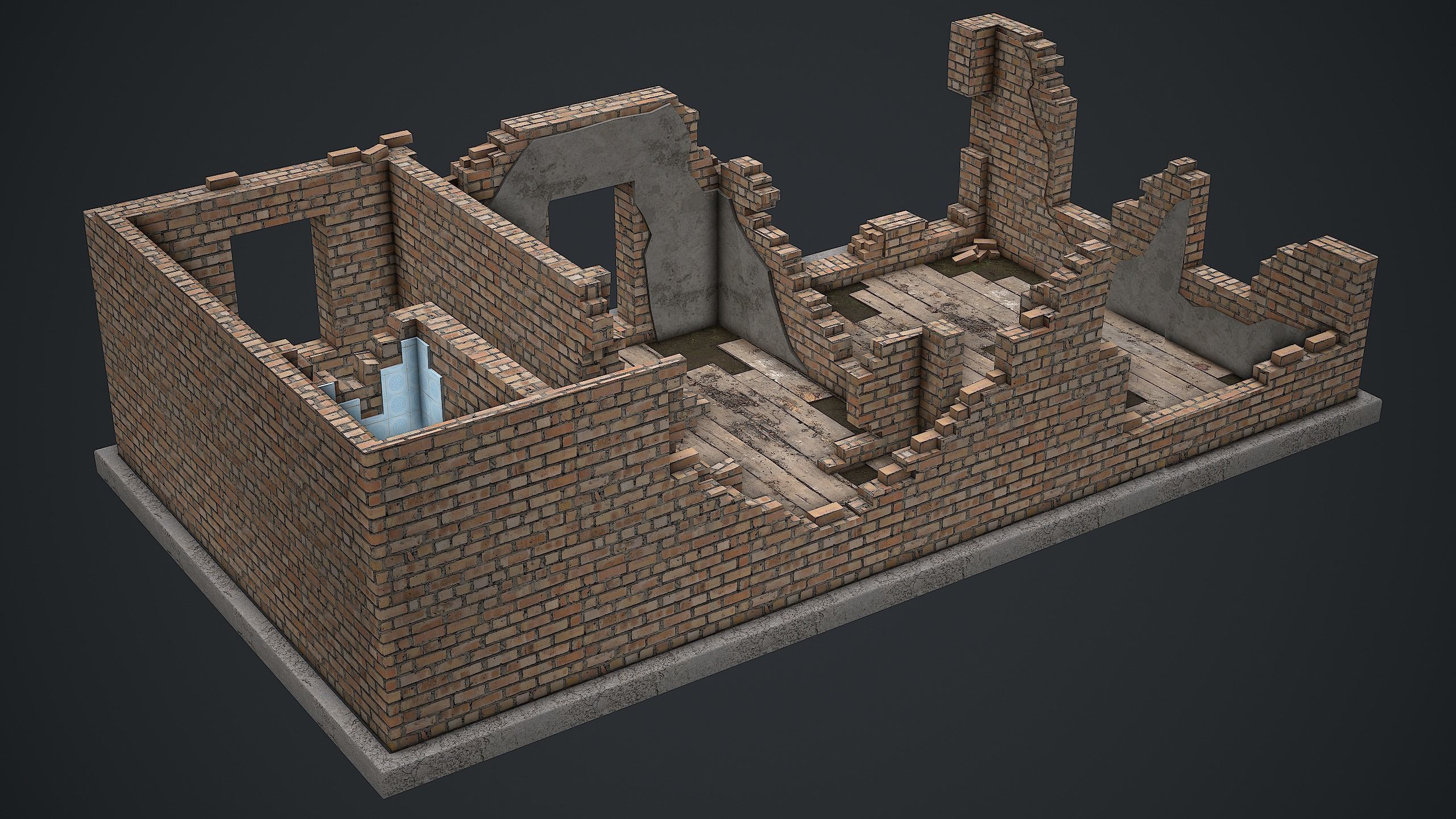 Chornobyl House Low-poly 3D model_4