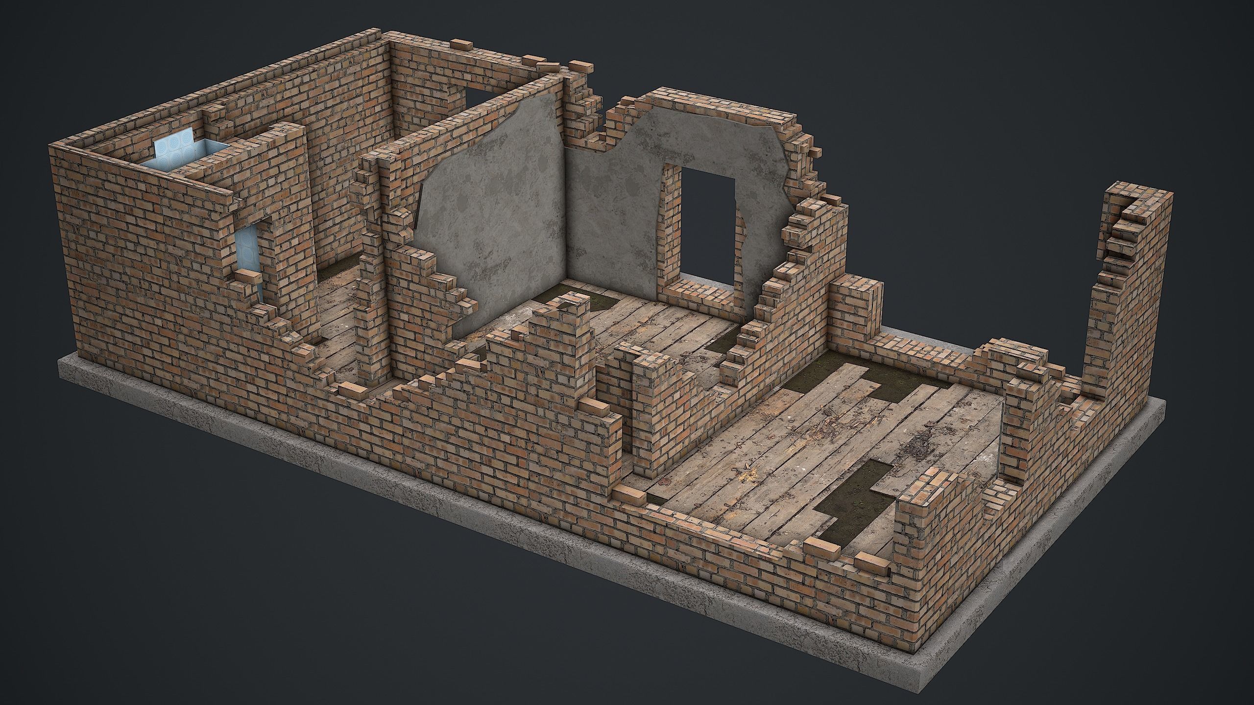 Chornobyl House Low-poly 3D model_3