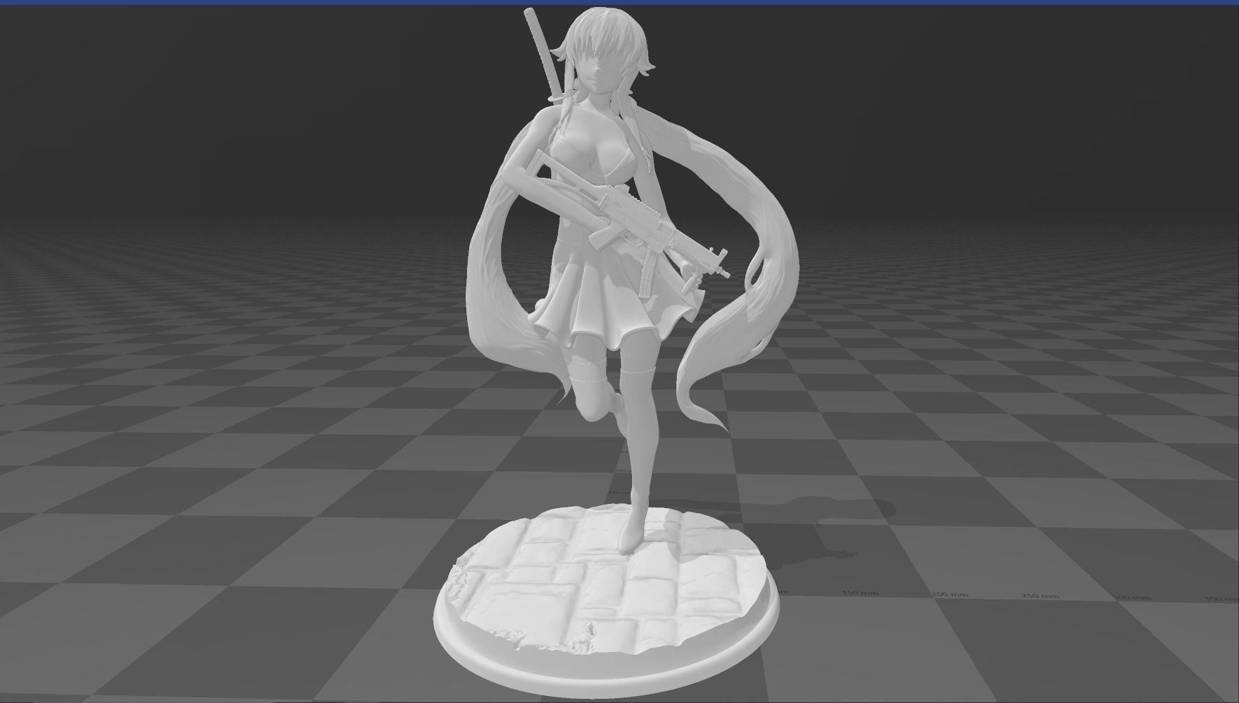 Yuno Gasai 3D print model_1