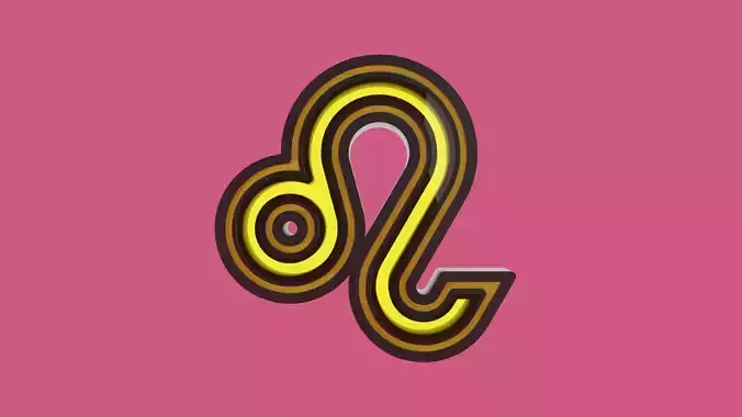 Fully Animated 3D Astrological Leo Sign Icon Low-poly 3D model