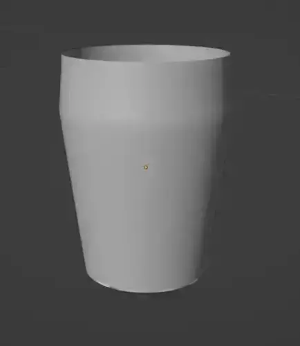 Glass cup with hole in middle