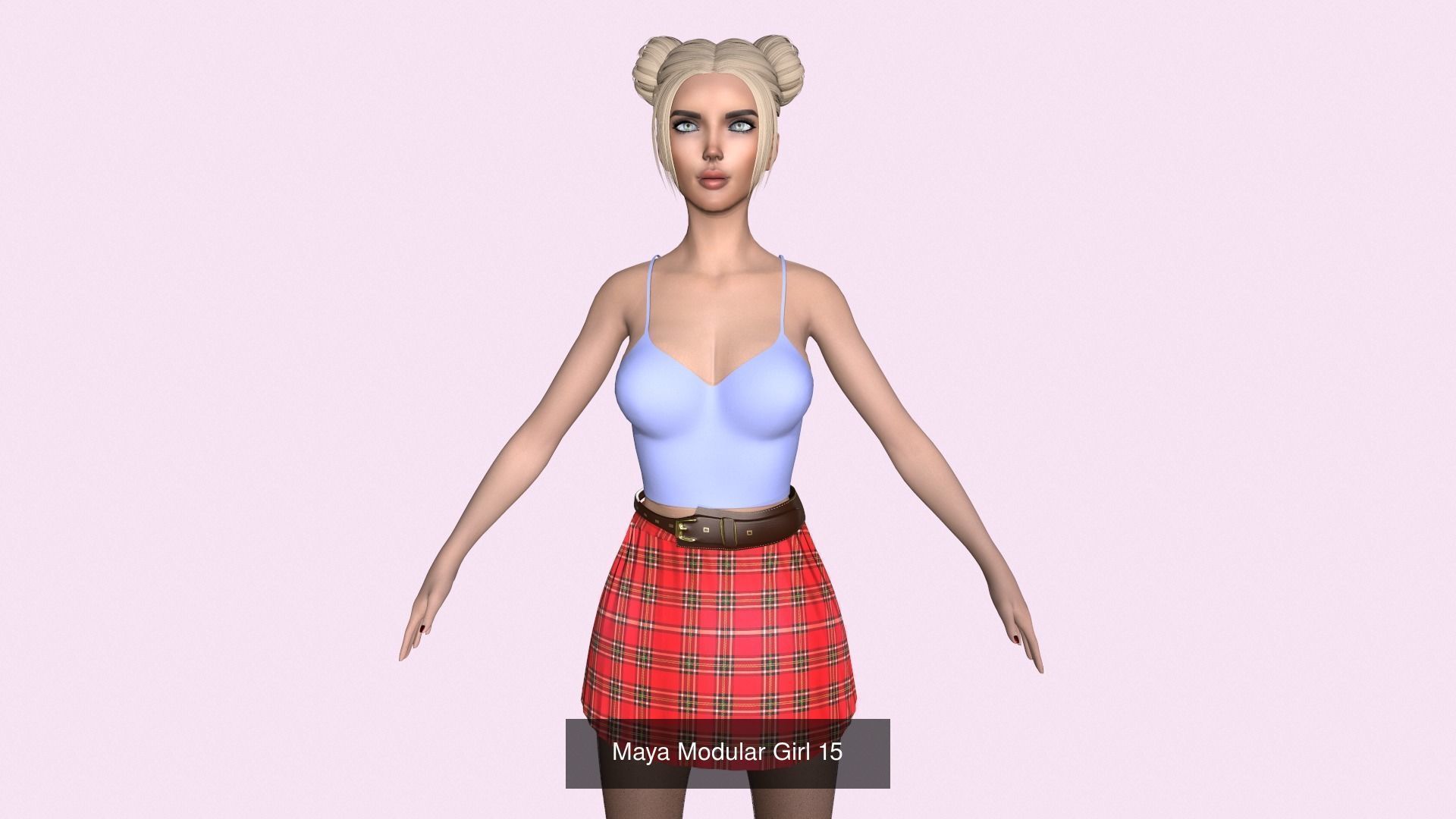 Maya Modular Girl 3D Model Collection_14