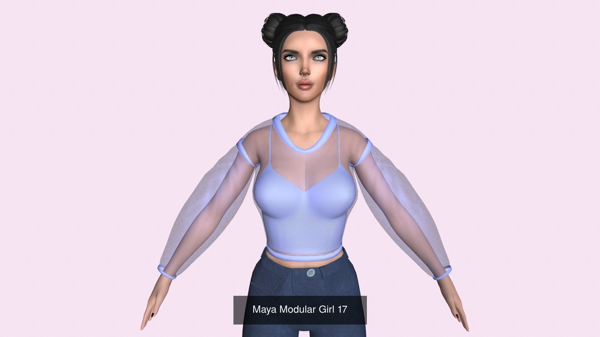Maya Modular Girl 3D Model Collection_15