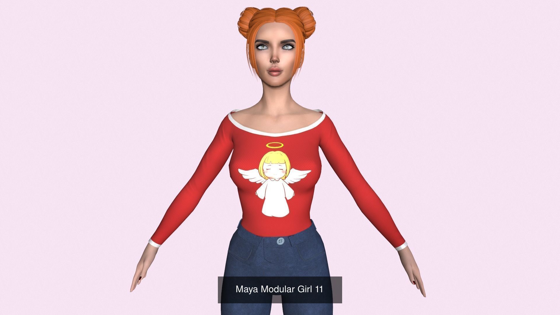 Maya Modular Girl 3D Model Collection_19