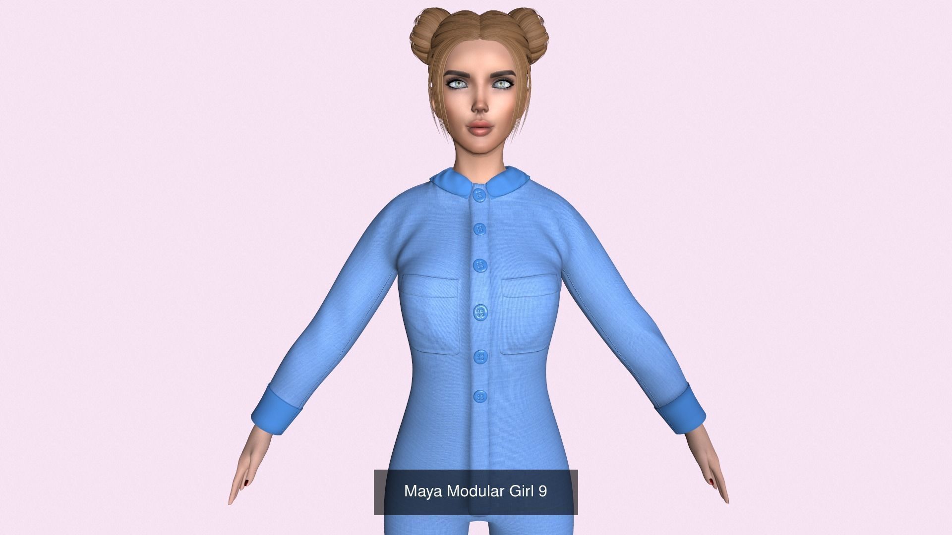 Maya Modular Girl 3D Model Collection_18
