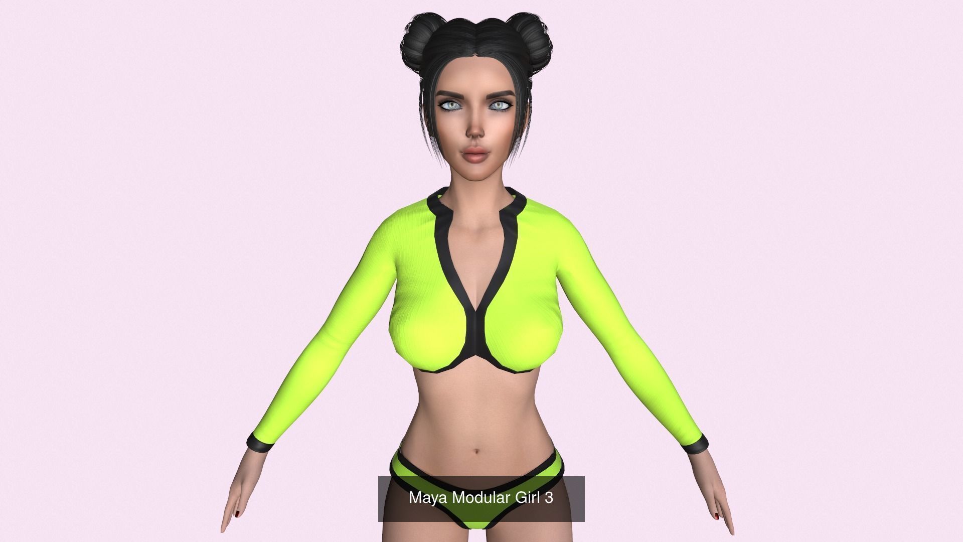 Maya Modular Girl 3D Model Collection_17