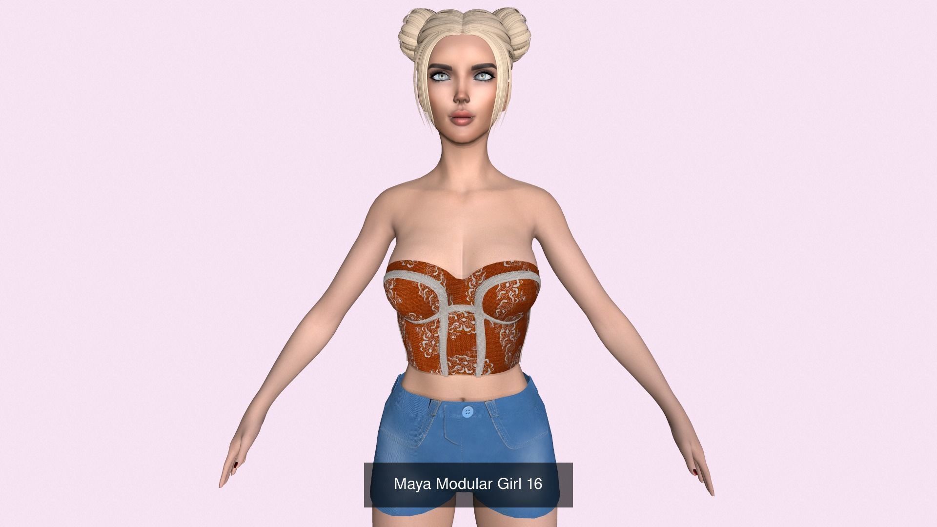 Maya Modular Girl 3D Model Collection_25