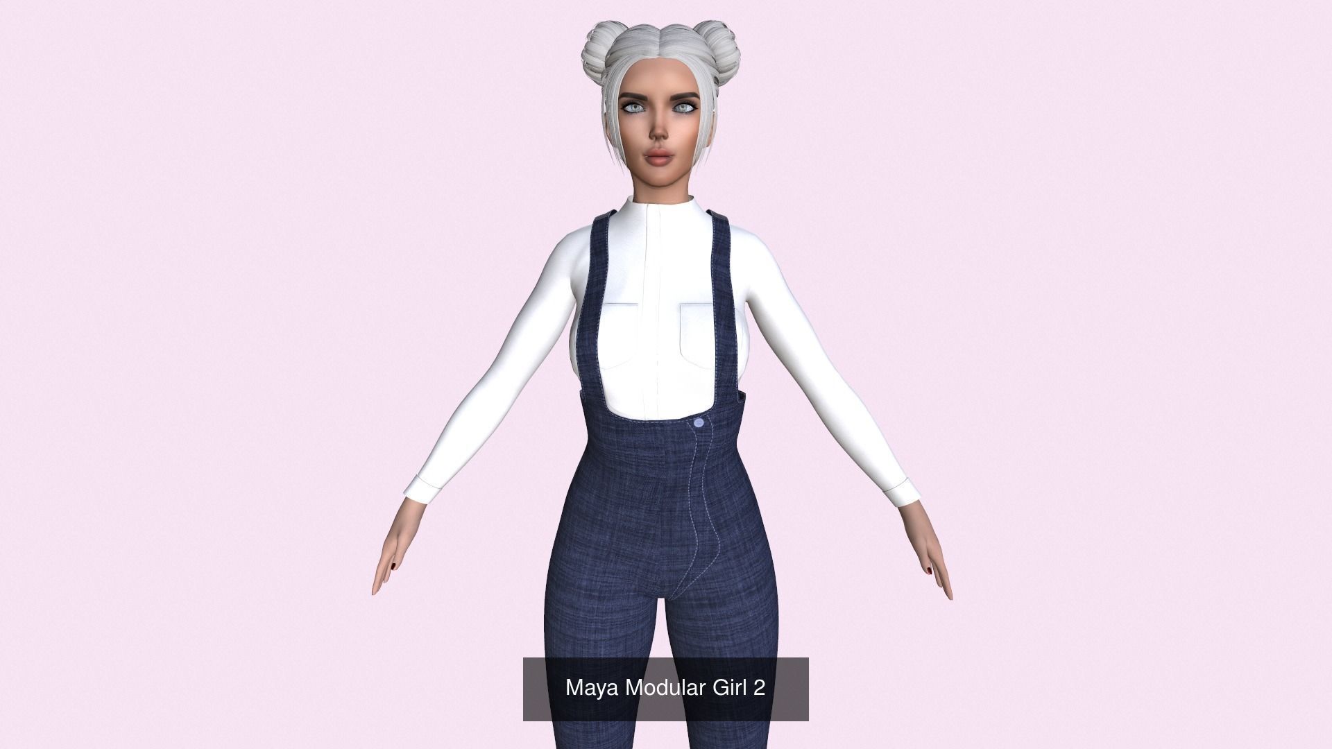 Maya Modular Girl 3D Model Collection_16