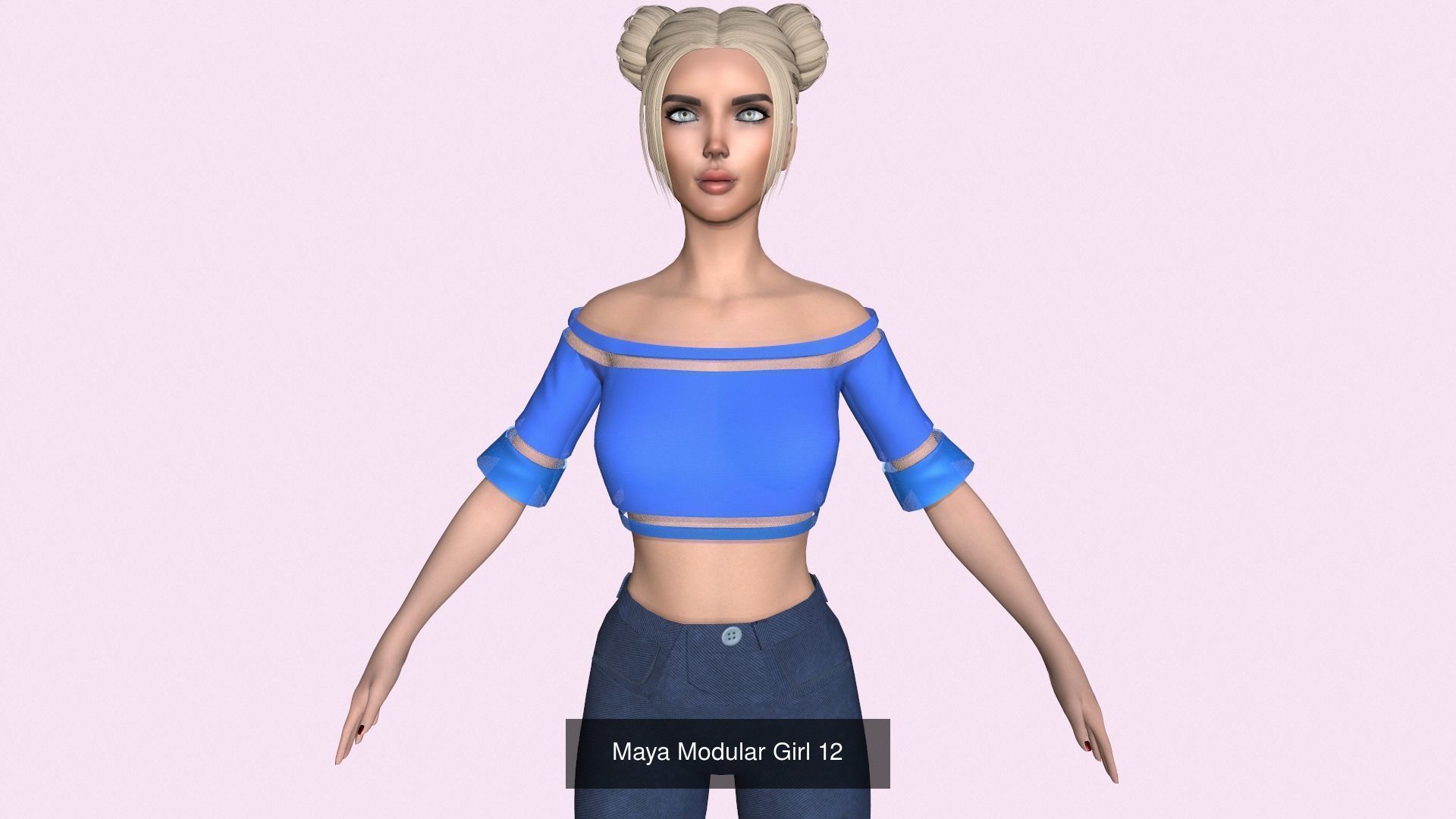 Maya Modular Girl 3D Model Collection_27