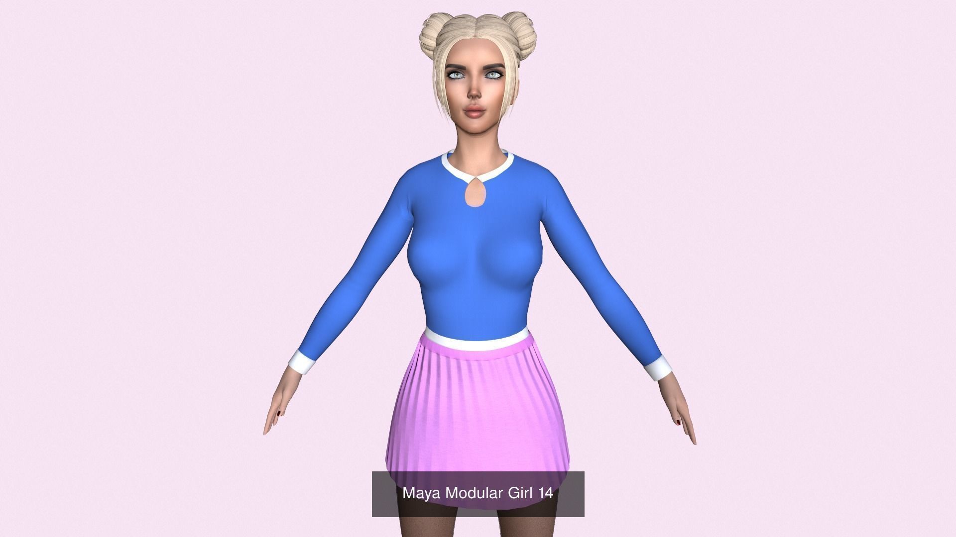 Maya Modular Girl 3D Model Collection_30