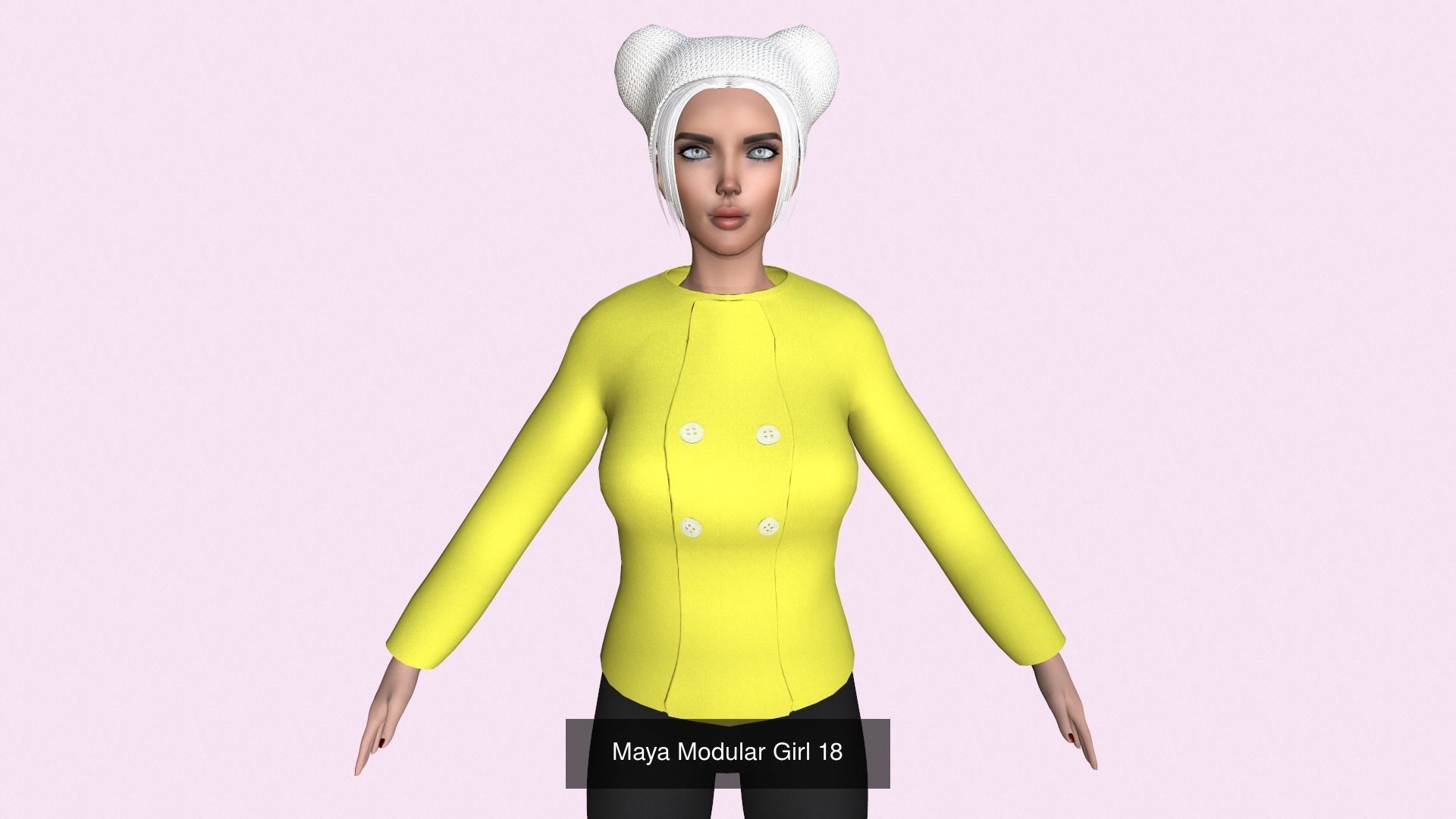 Maya Modular Girl 3D Model Collection_29
