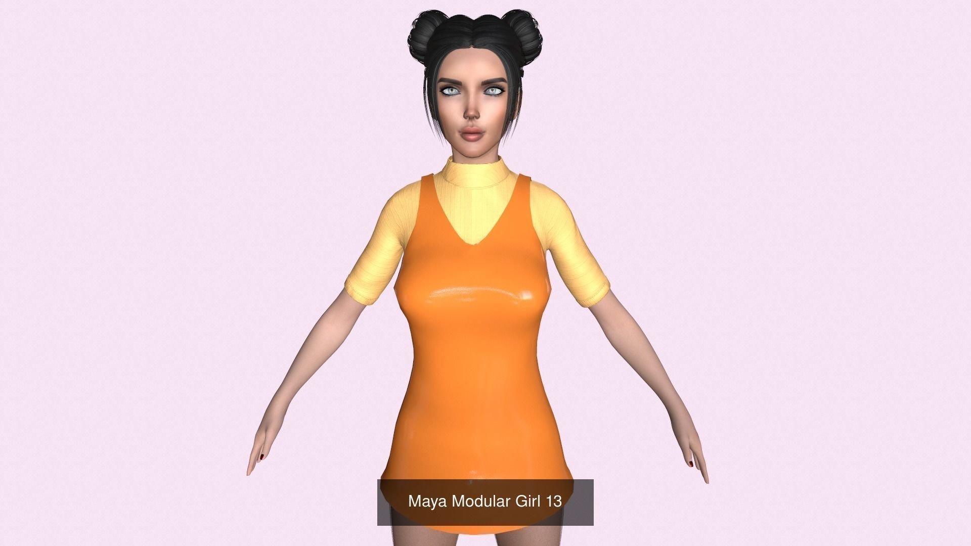 Maya Modular Girl 3D Model Collection_21