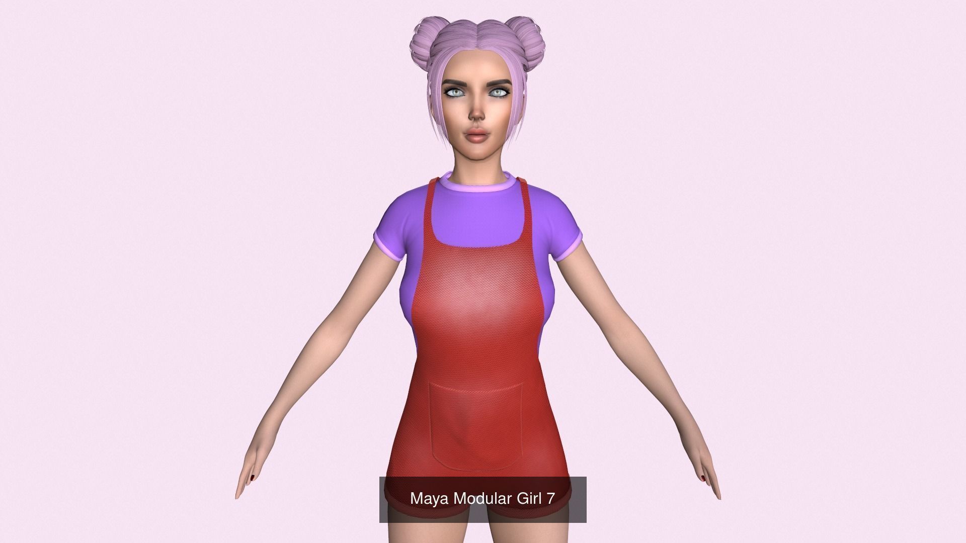 Maya Modular Girl 3D Model Collection_23