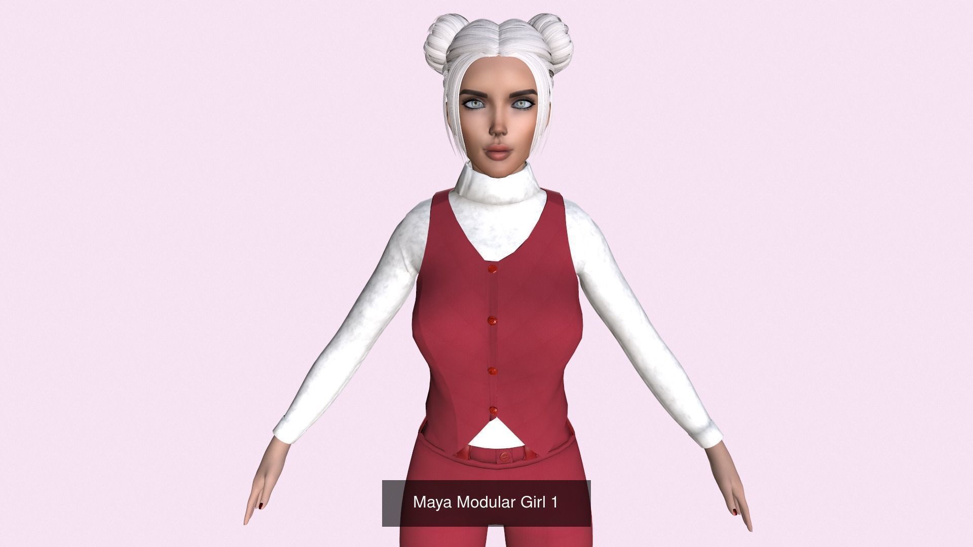 Maya Modular Girl 3D Model Collection_22
