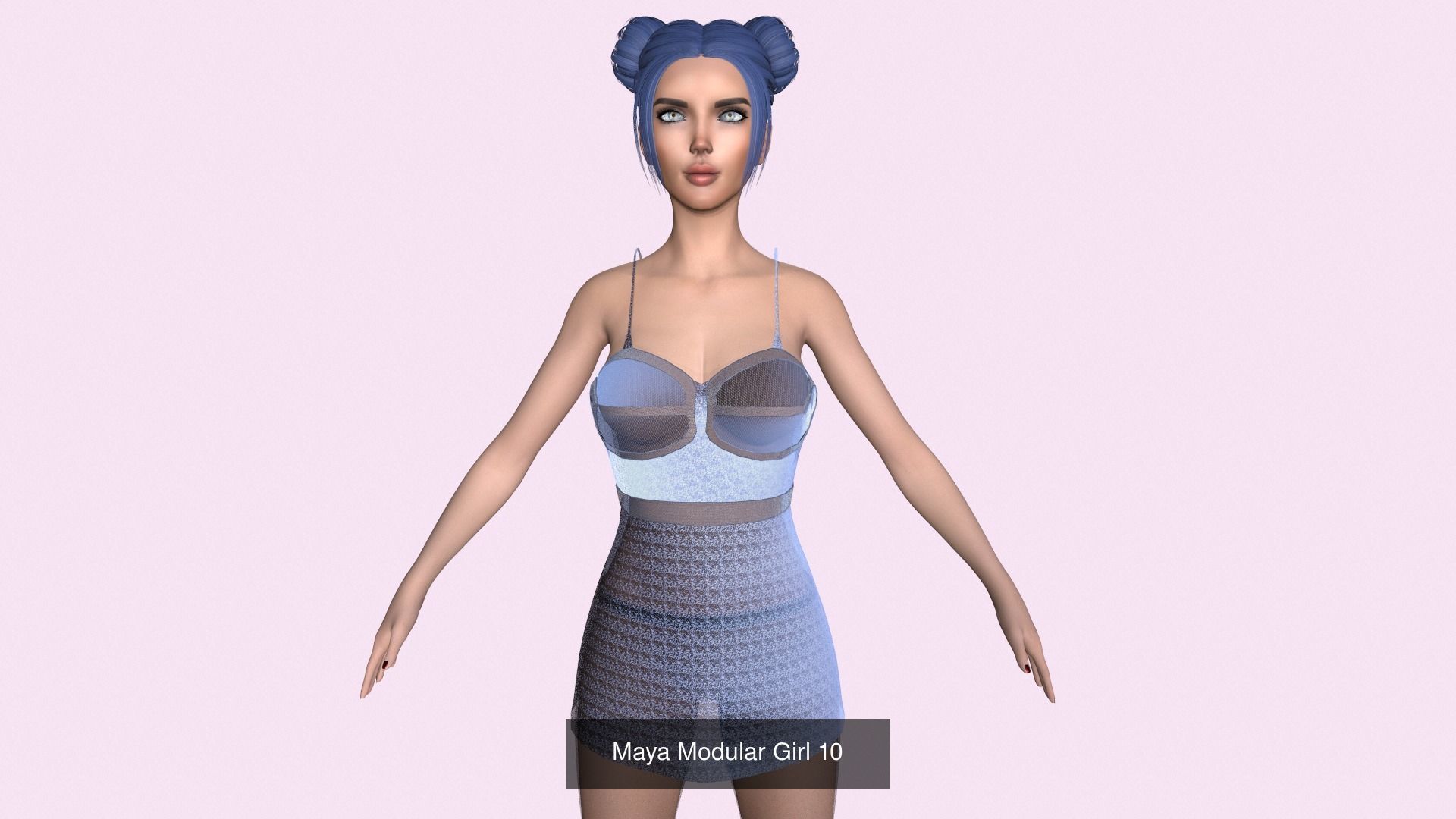 Maya Modular Girl 3D Model Collection_24