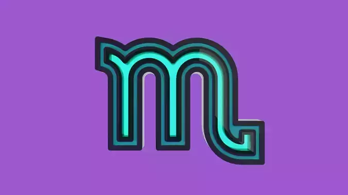 Fully Animated 3D Astrological Scorpio Sign Icon