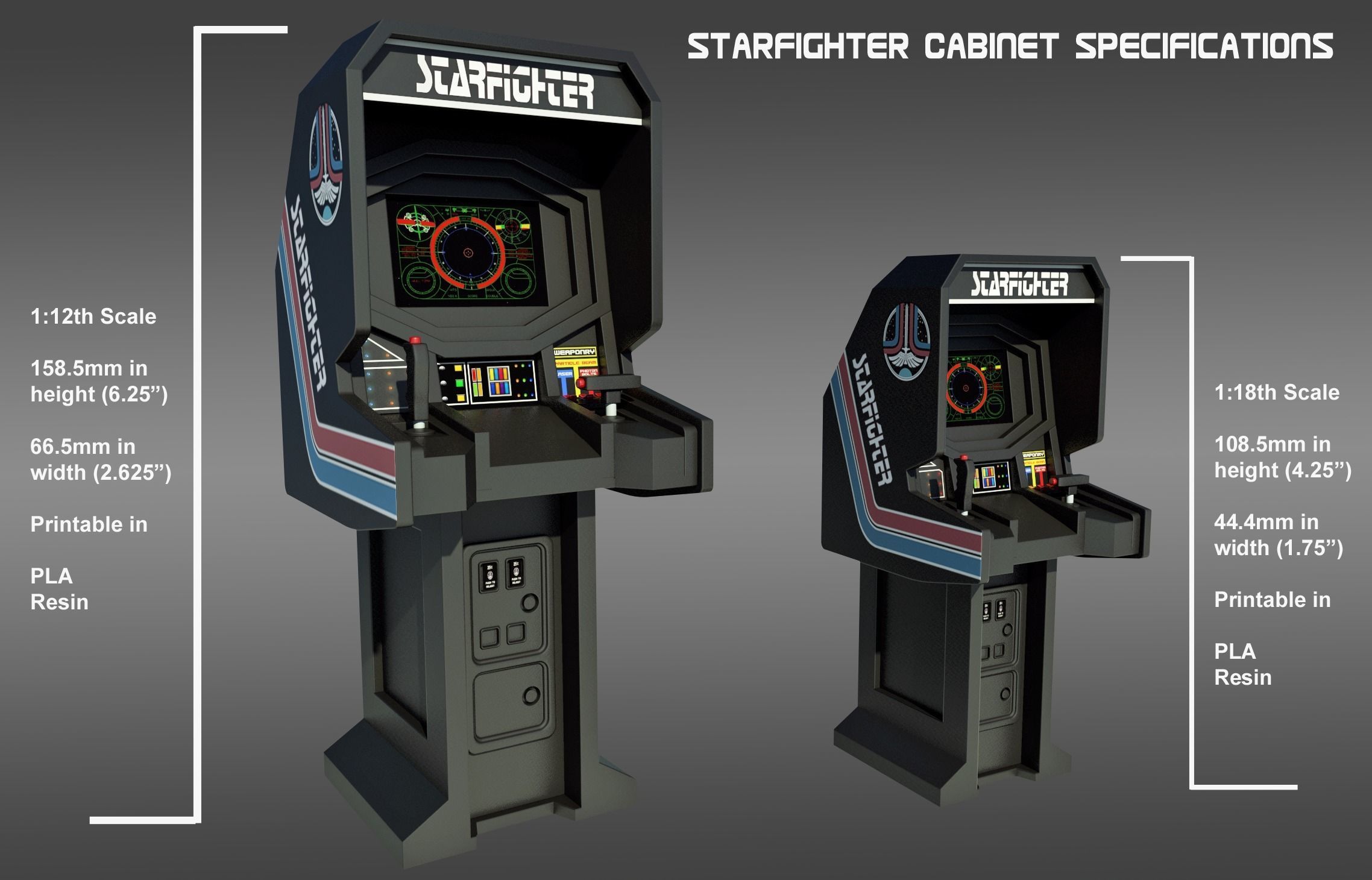 Starfighter Arcade Cabinet 3D print model_8