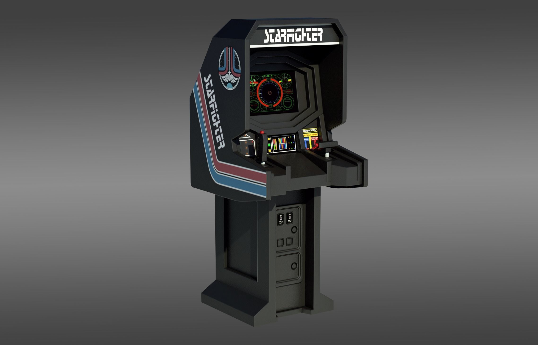 Starfighter Arcade Cabinet 3D print model_6