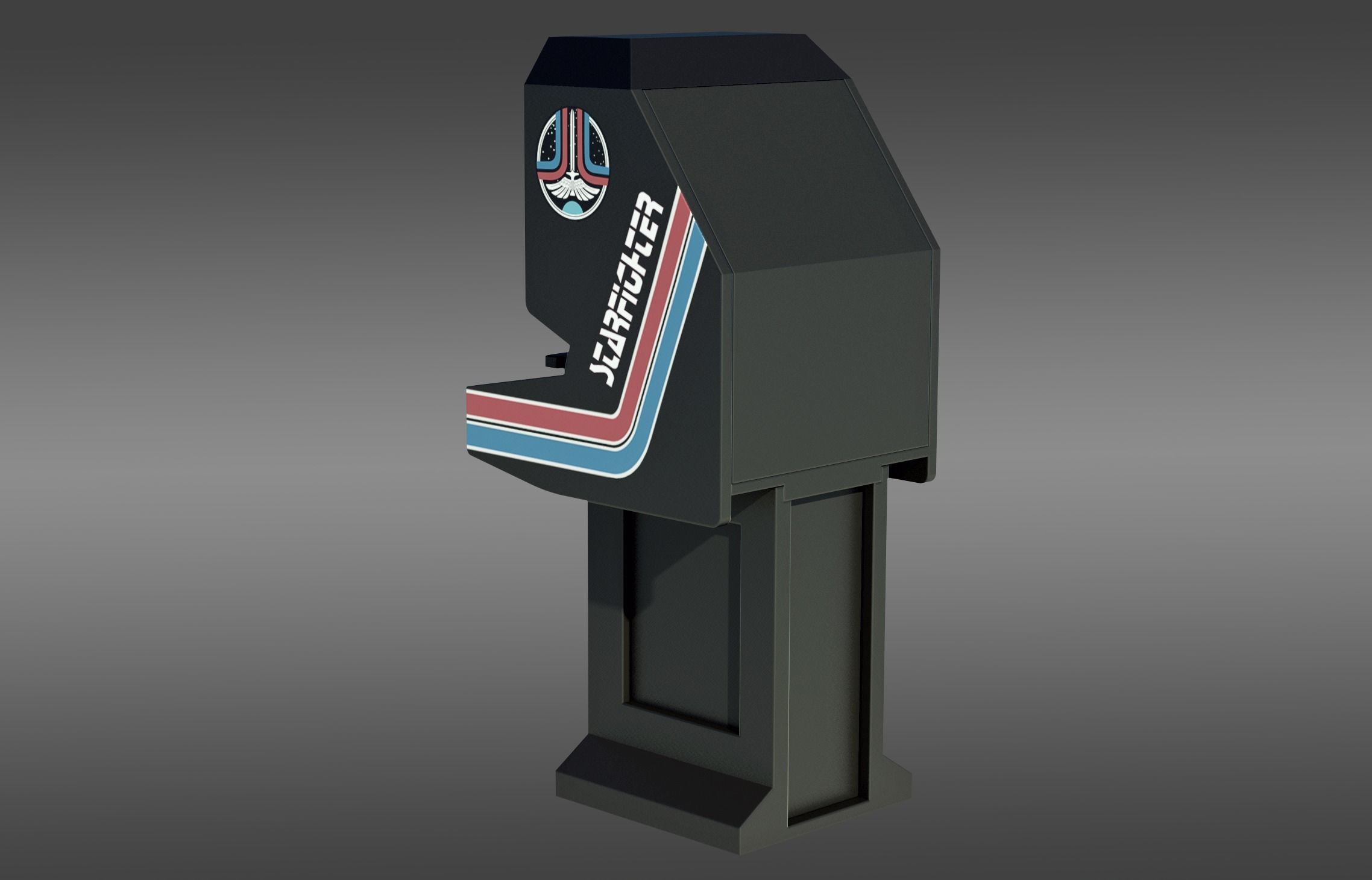 Starfighter Arcade Cabinet 3D print model_3