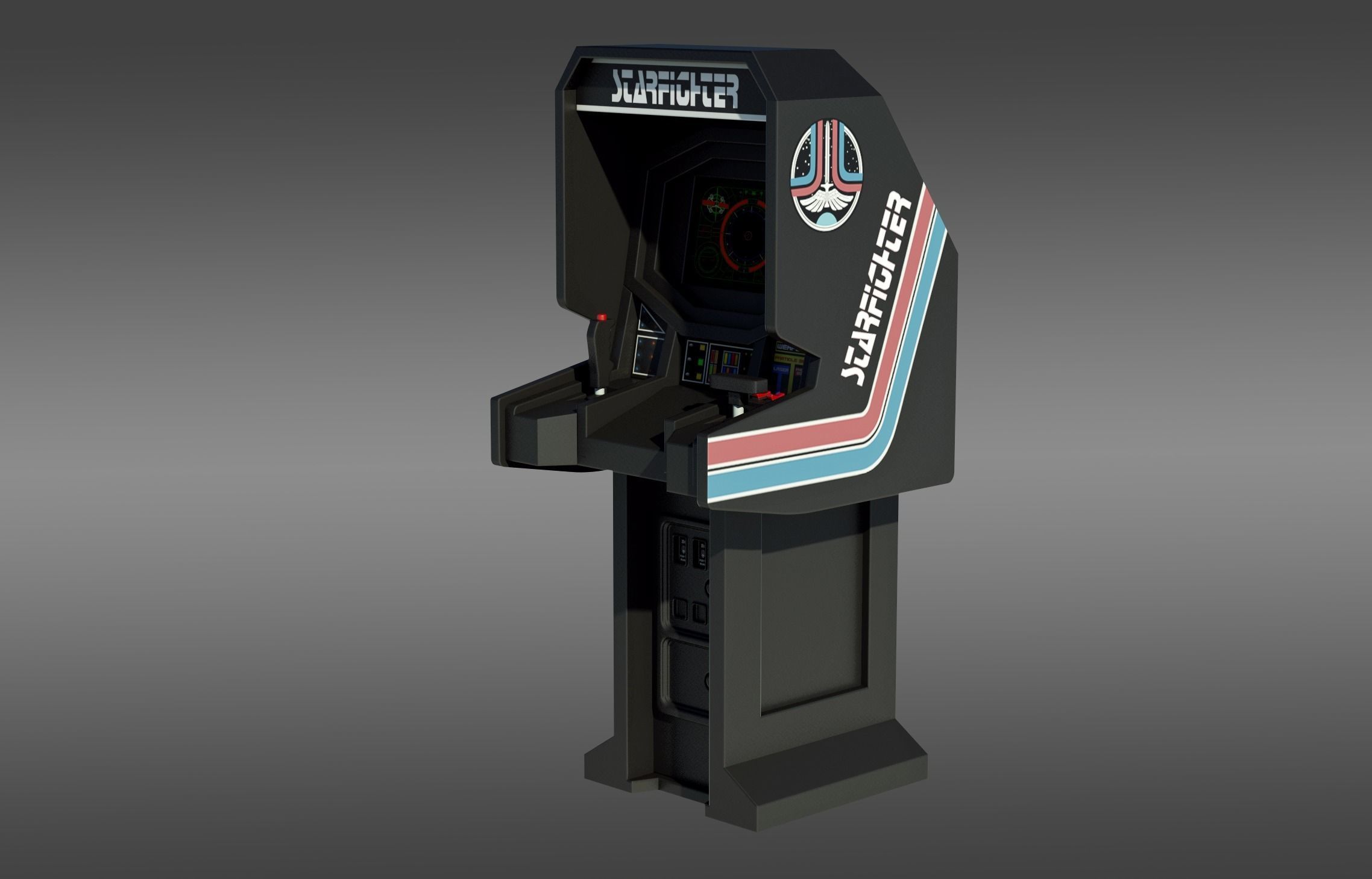 Starfighter Arcade Cabinet 3D print model_2