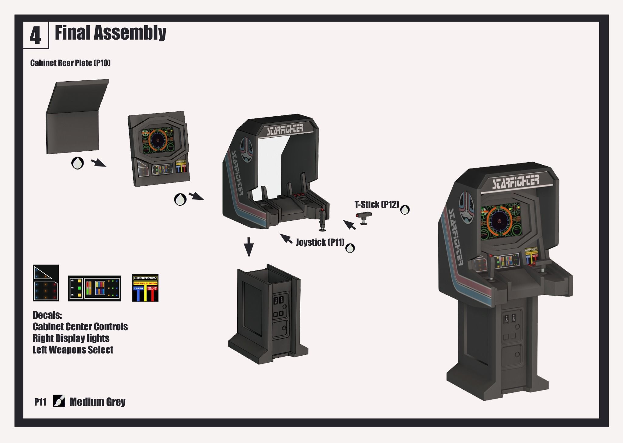 Starfighter Arcade Cabinet 3D print model_10