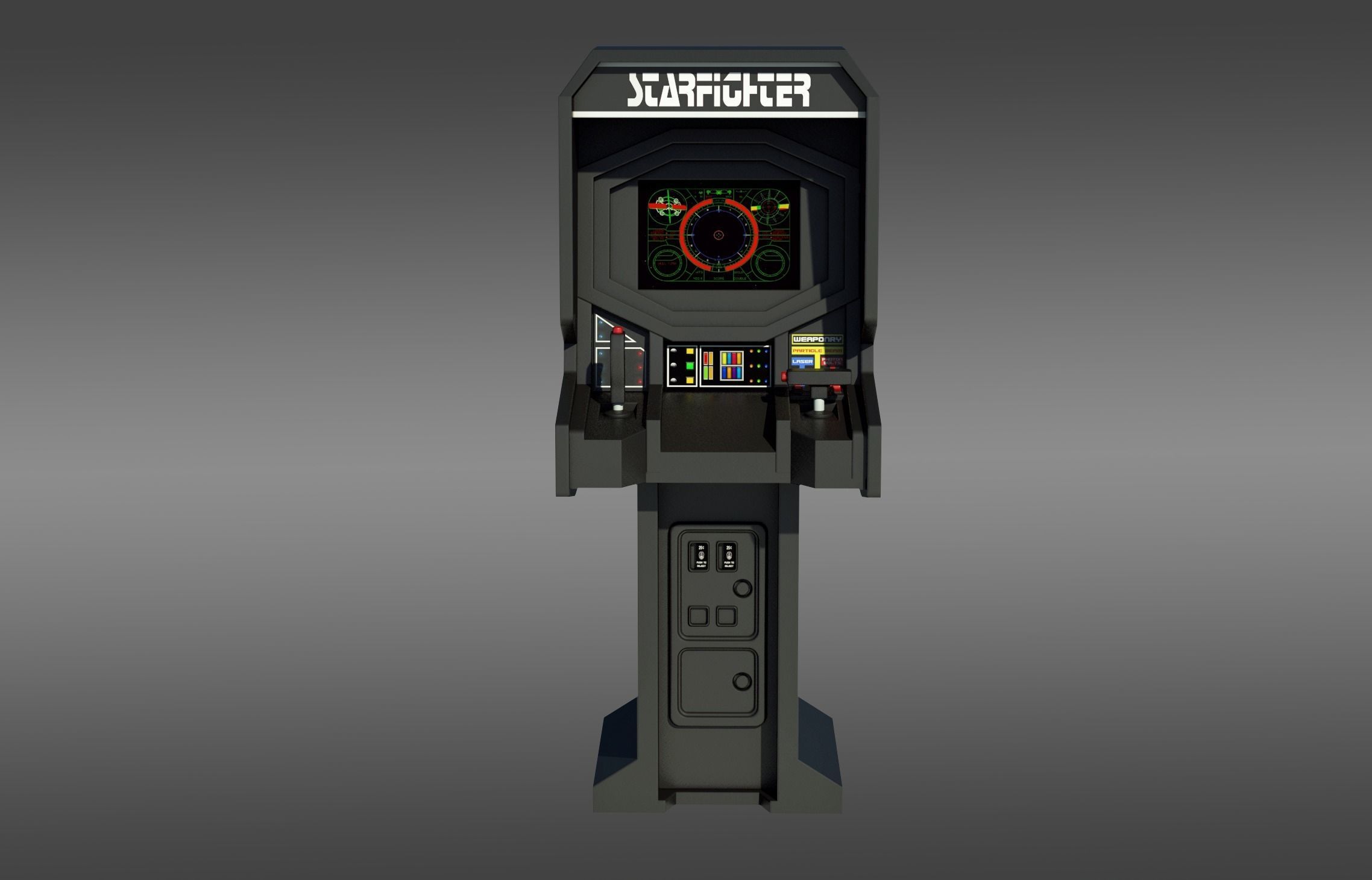 Starfighter Arcade Cabinet 3D print model_1